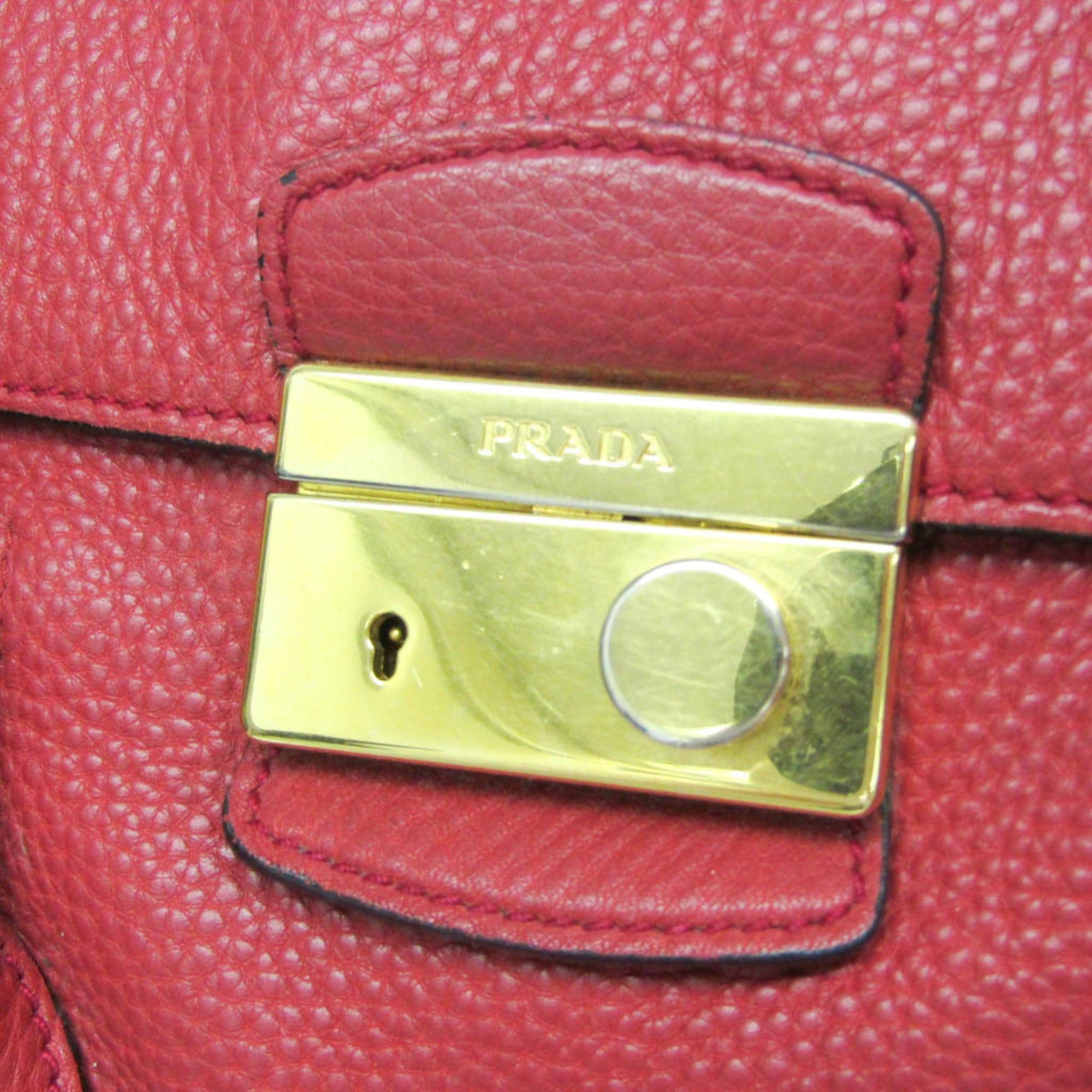 Prada Prada VIT DAINO BN2673 Women's Leather Handbag,Shoulder Bag Red Color Size ONE SIZE - 17 Thumbnail