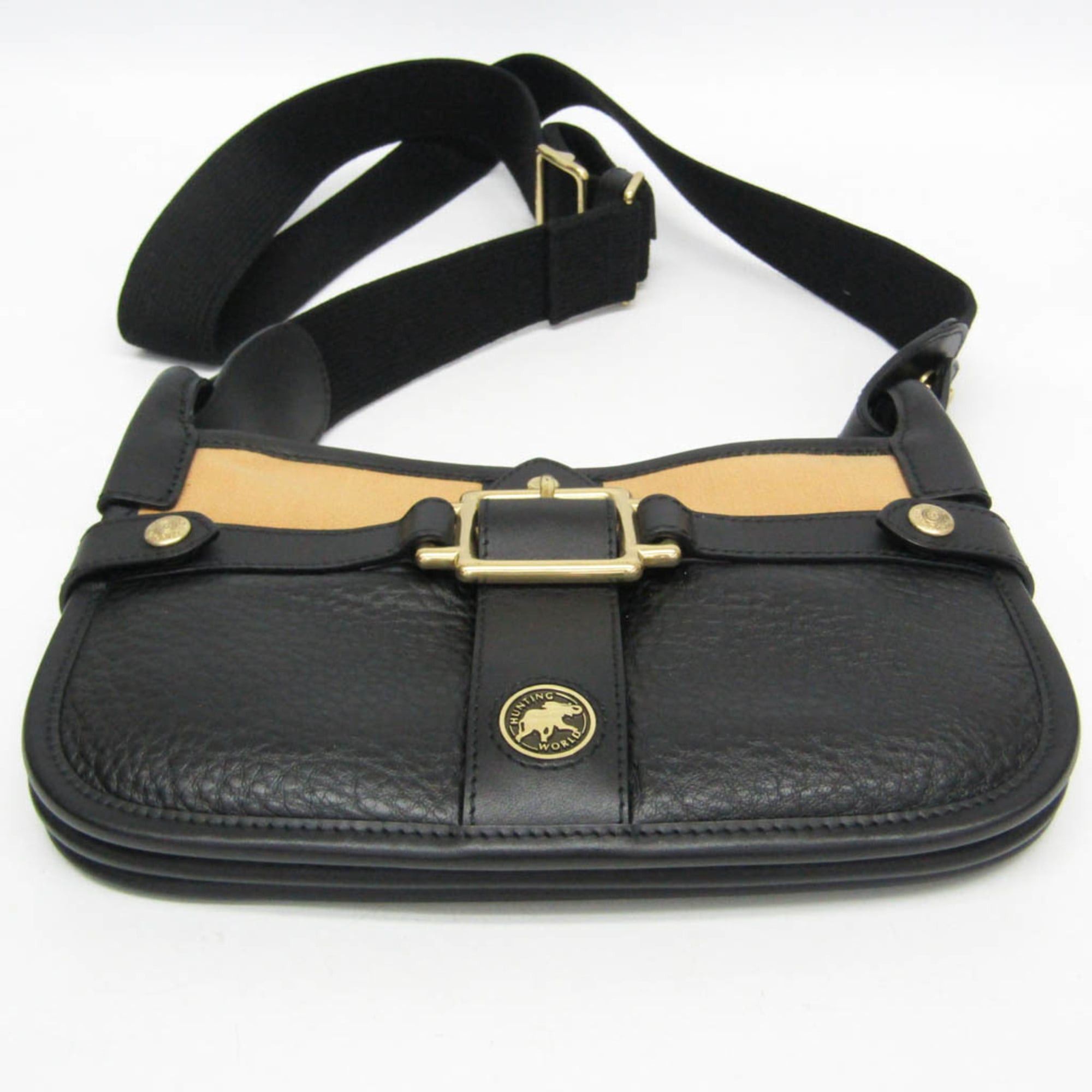 Other Hunting World Women's Leather,Canvas Shoulder Bag Black,Camel Size ONE SIZE - 4 Thumbnail