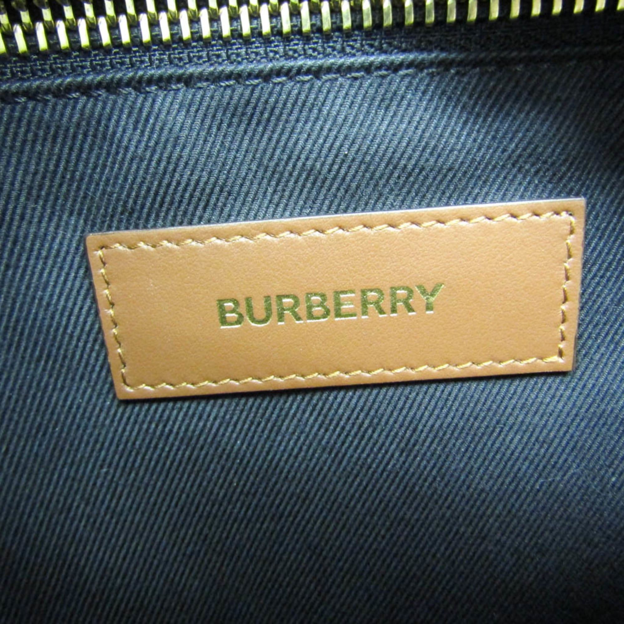 Burberry Burberry TB Monogram Men,Women PVC,Leather Clutch Bag,Handbag Brown Size ONE SIZE - 14 Thumbnail