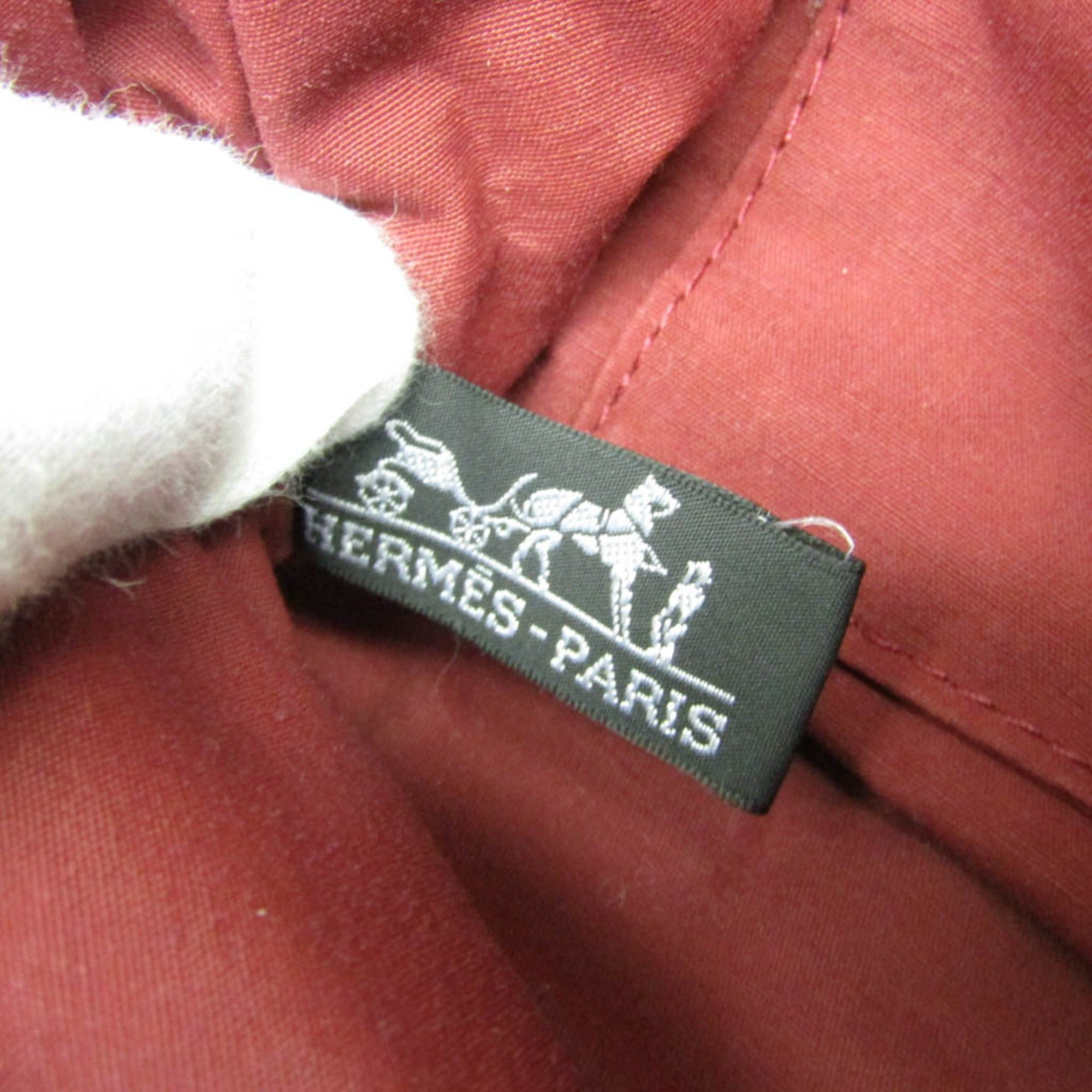 Hermes Hermes Bolide MM Women's Cotton,Leather Pouch Bordeaux,Brown Size ONE SIZE - 11 Thumbnail