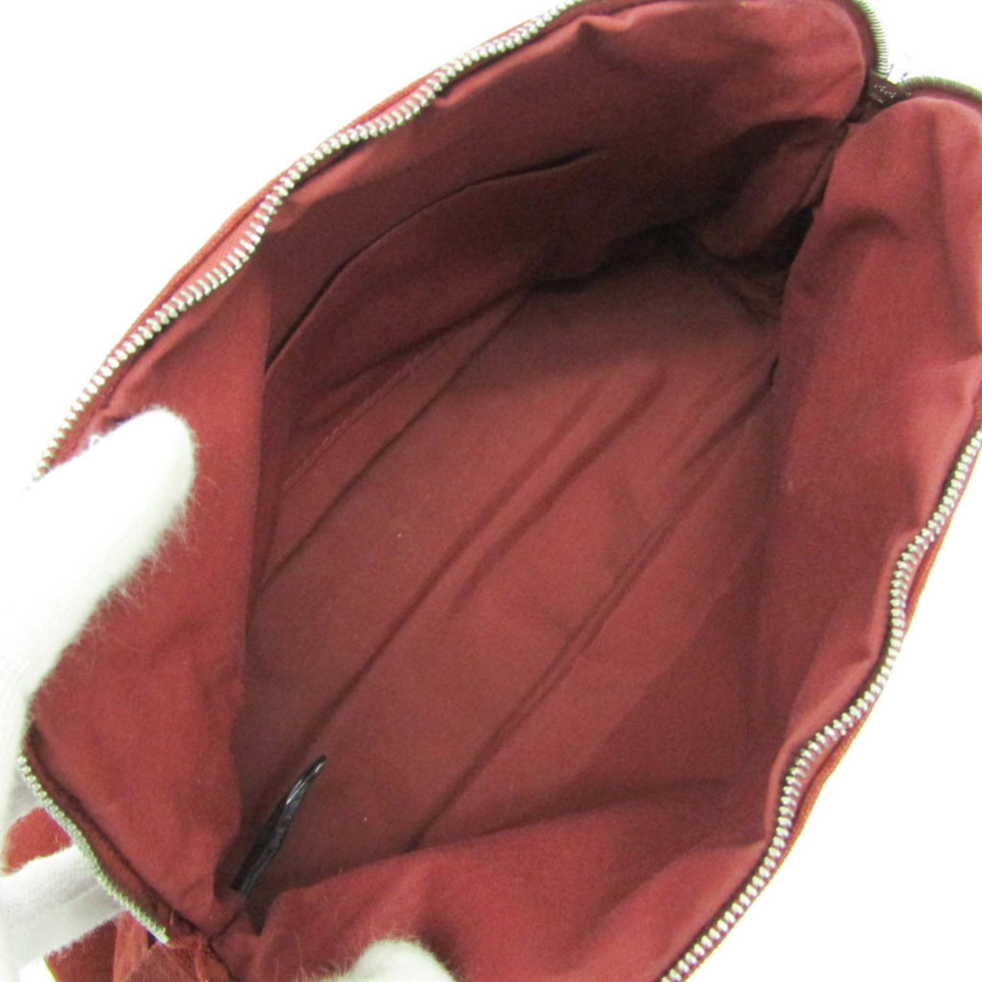 Hermes Hermes Bolide MM Women's Cotton,Leather Pouch Bordeaux,Brown Size ONE SIZE - 3 Thumbnail