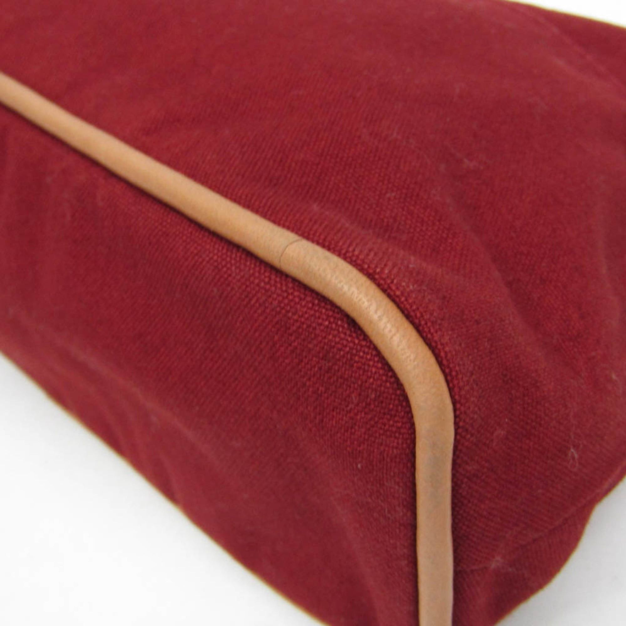 Hermes Hermes Bolide MM Women's Cotton,Leather Pouch Bordeaux,Brown Size ONE SIZE - 4 Thumbnail