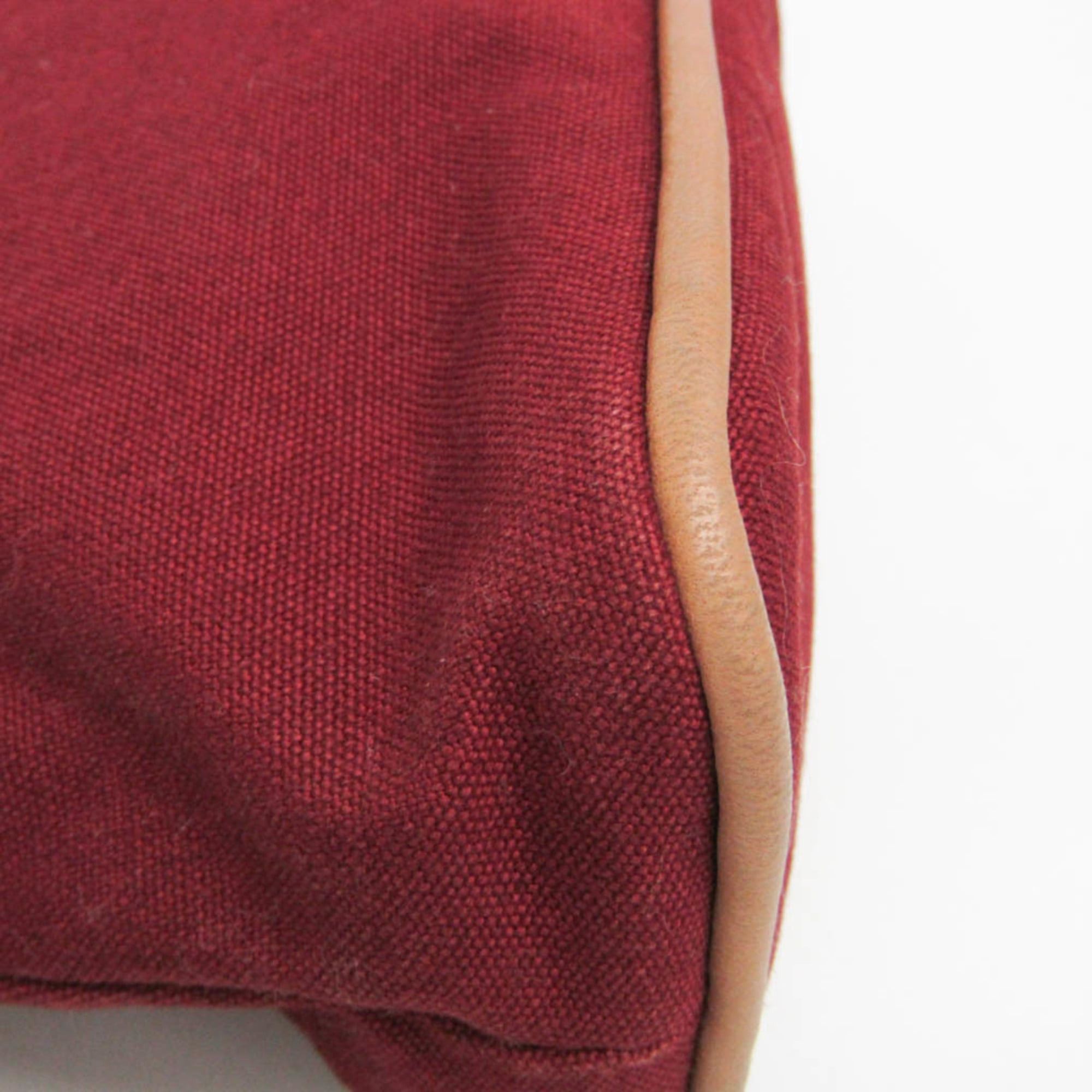 Hermes Hermes Bolide MM Women's Cotton,Leather Pouch Bordeaux,Brown Size ONE SIZE - 5 Thumbnail