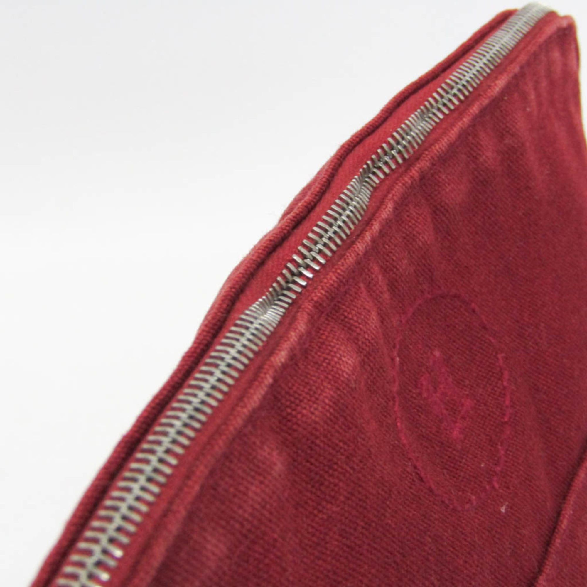 Hermes Hermes Bolide MM Women's Cotton,Leather Pouch Bordeaux,Brown Size ONE SIZE - 8 Thumbnail