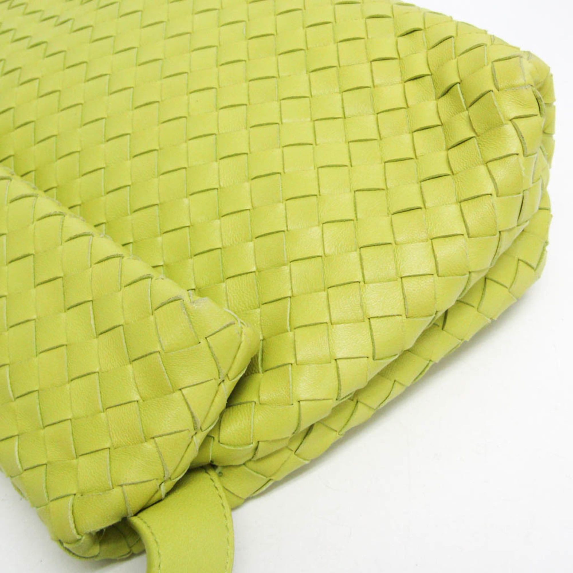 Bottega Veneta Bottega Veneta Intrecciato Fold 642637 Women,Men Leather Shoulder Bag Yellow Size ONE SIZE - 8 Thumbnail