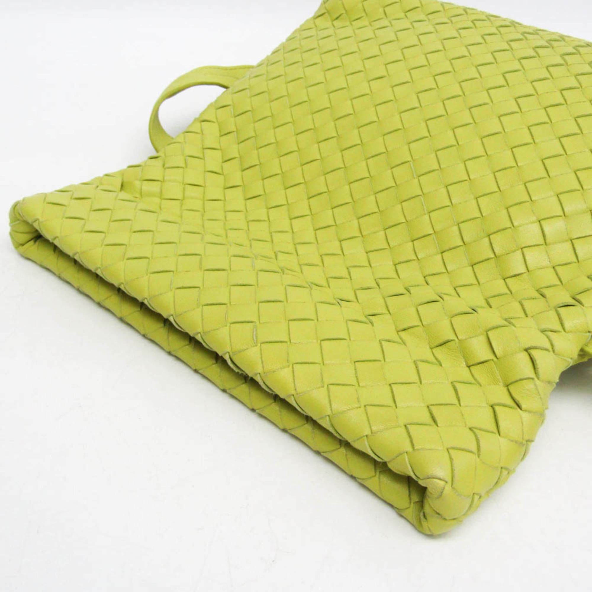 Bottega Veneta Bottega Veneta Intrecciato Fold 642637 Women,Men Leather Shoulder Bag Yellow Size ONE SIZE - 11 Thumbnail