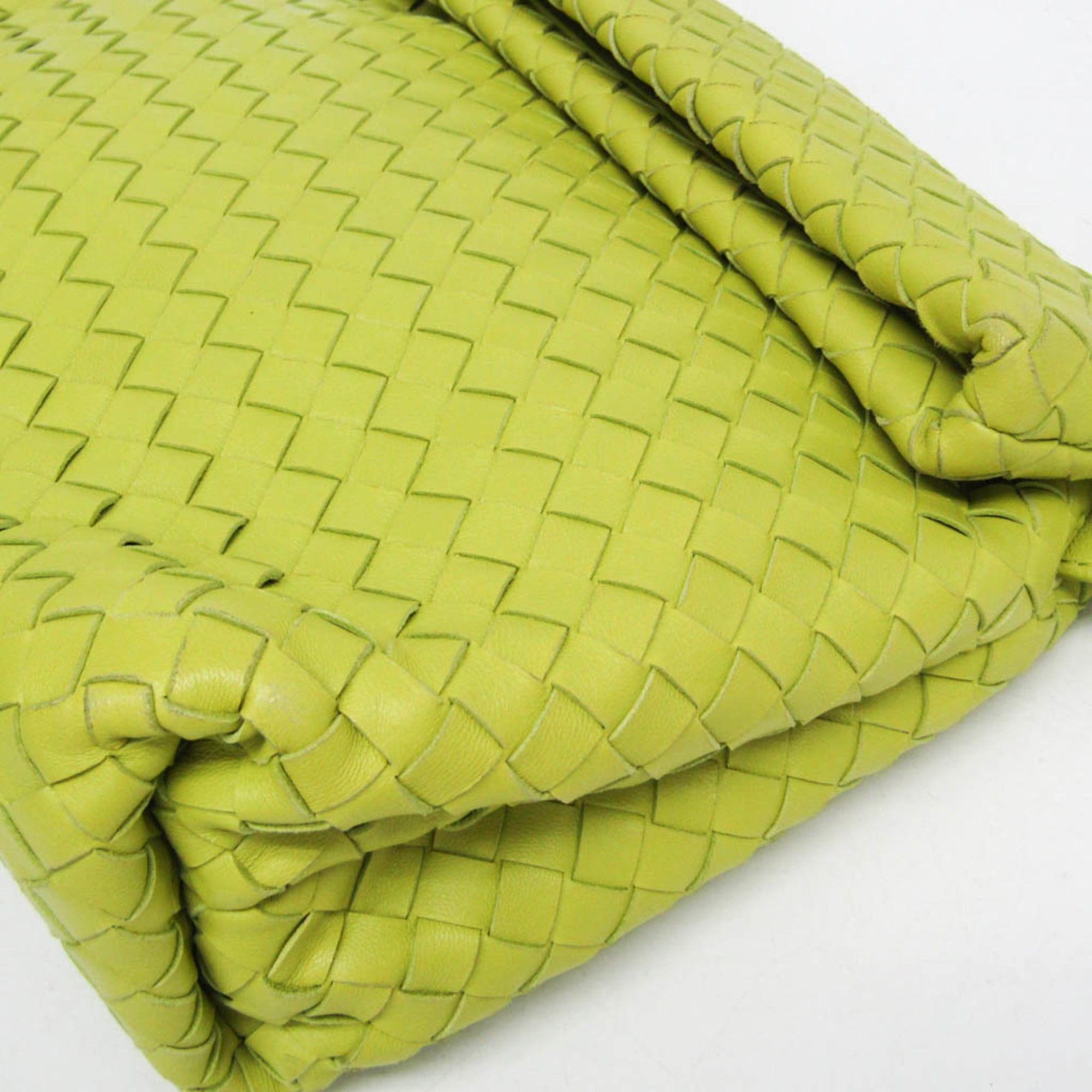 Bottega Veneta Bottega Veneta Intrecciato Fold 642637 Women,Men Leather Shoulder Bag Yellow Size ONE SIZE - 5 Thumbnail