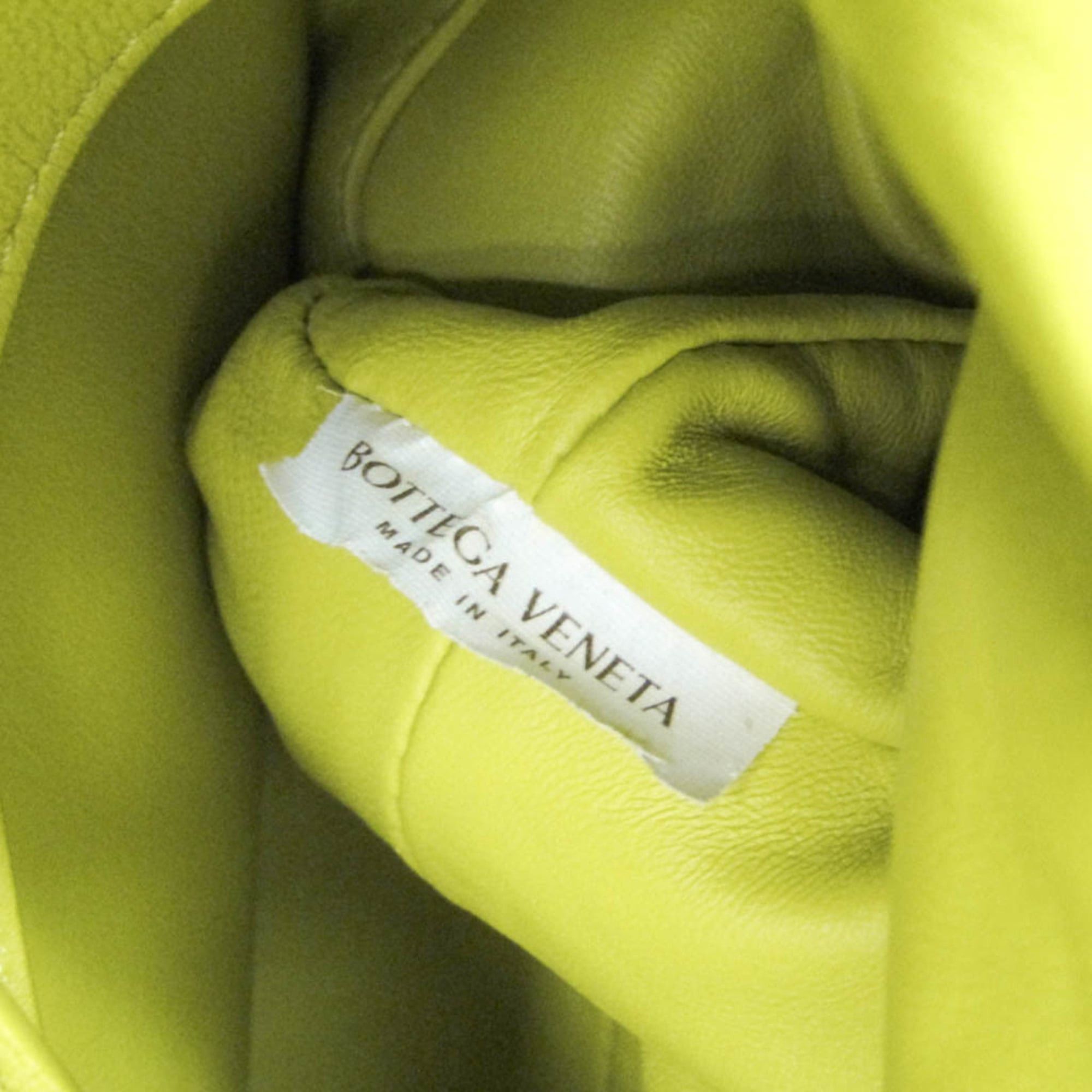 Bottega Veneta Bottega Veneta Intrecciato Fold 642637 Women,Men Leather Shoulder Bag Yellow Size ONE SIZE - 13 Thumbnail