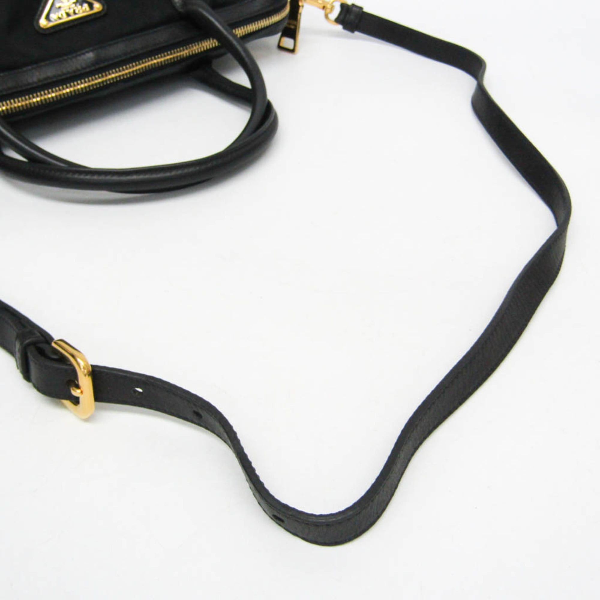 Prada Prada TESSUTO BL0627 Women's Nylon,Leather Handbag,Shoulder Bag Black Size ONE SIZE - 13 Thumbnail