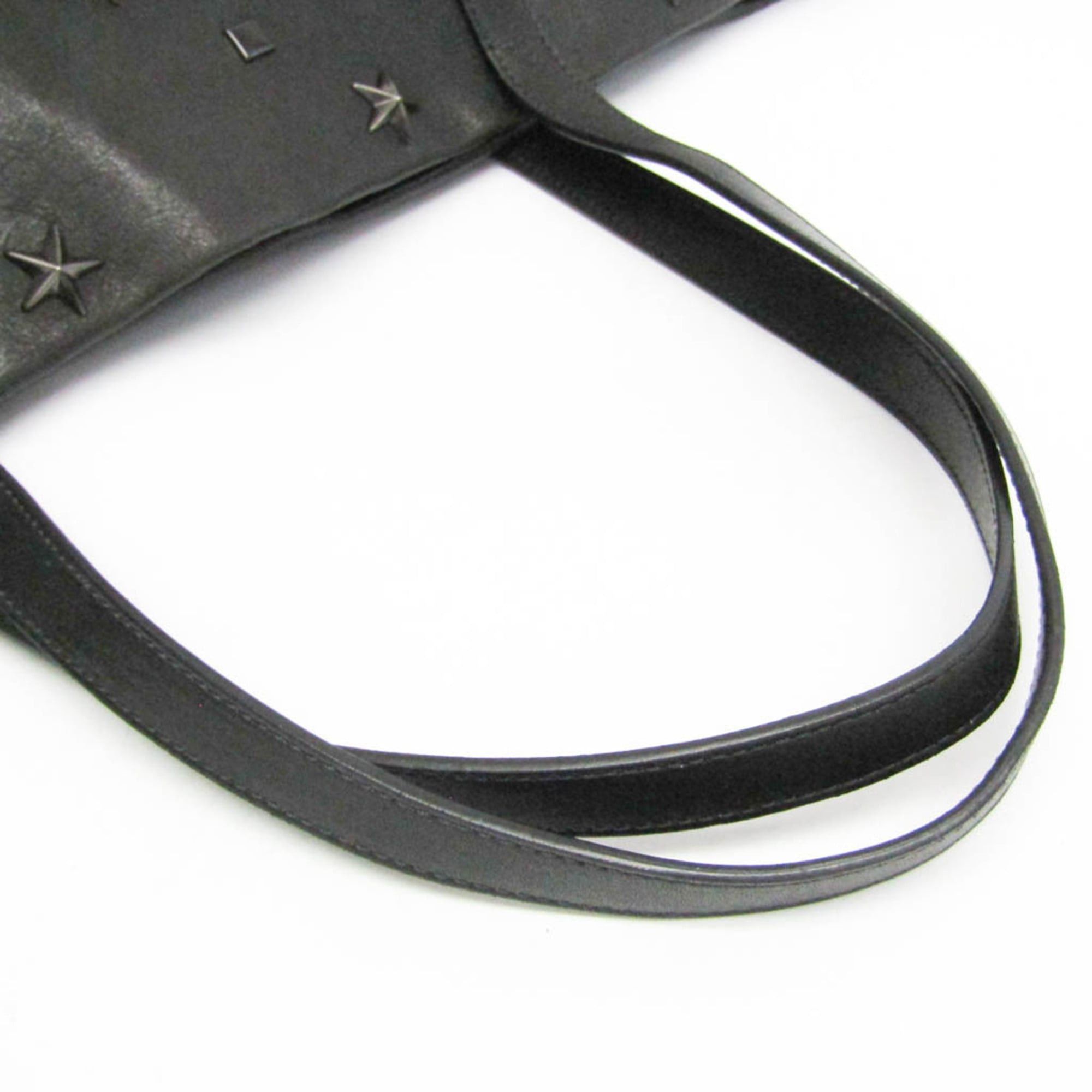 Jimmy Choo Jimmy Choo Pimlico Men,Women Leather Studded Tote Bag Black Size ONE SIZE - 12 Thumbnail