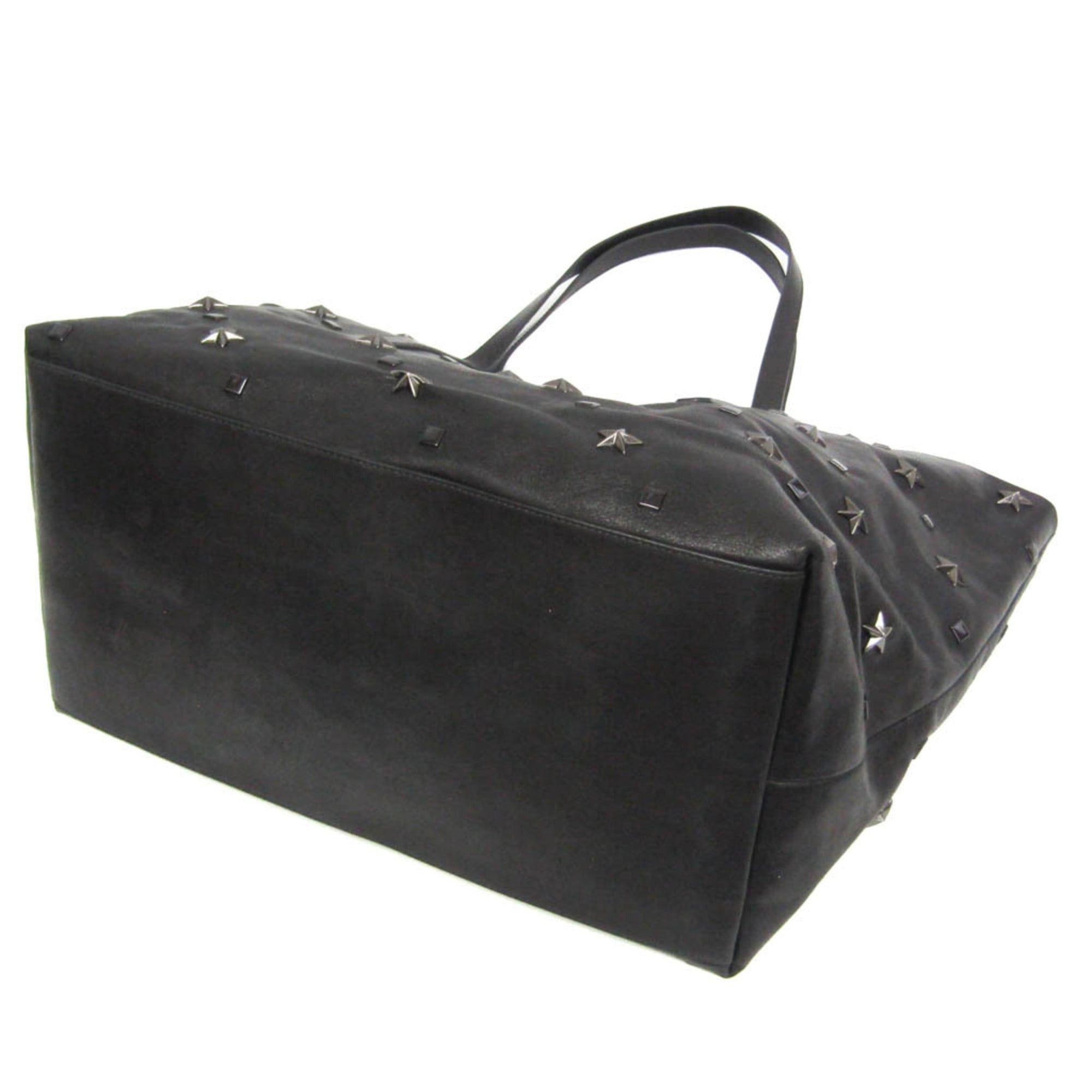 Jimmy Choo Jimmy Choo Pimlico Men,Women Leather Studded Tote Bag Black Size ONE SIZE - 2 Thumbnail