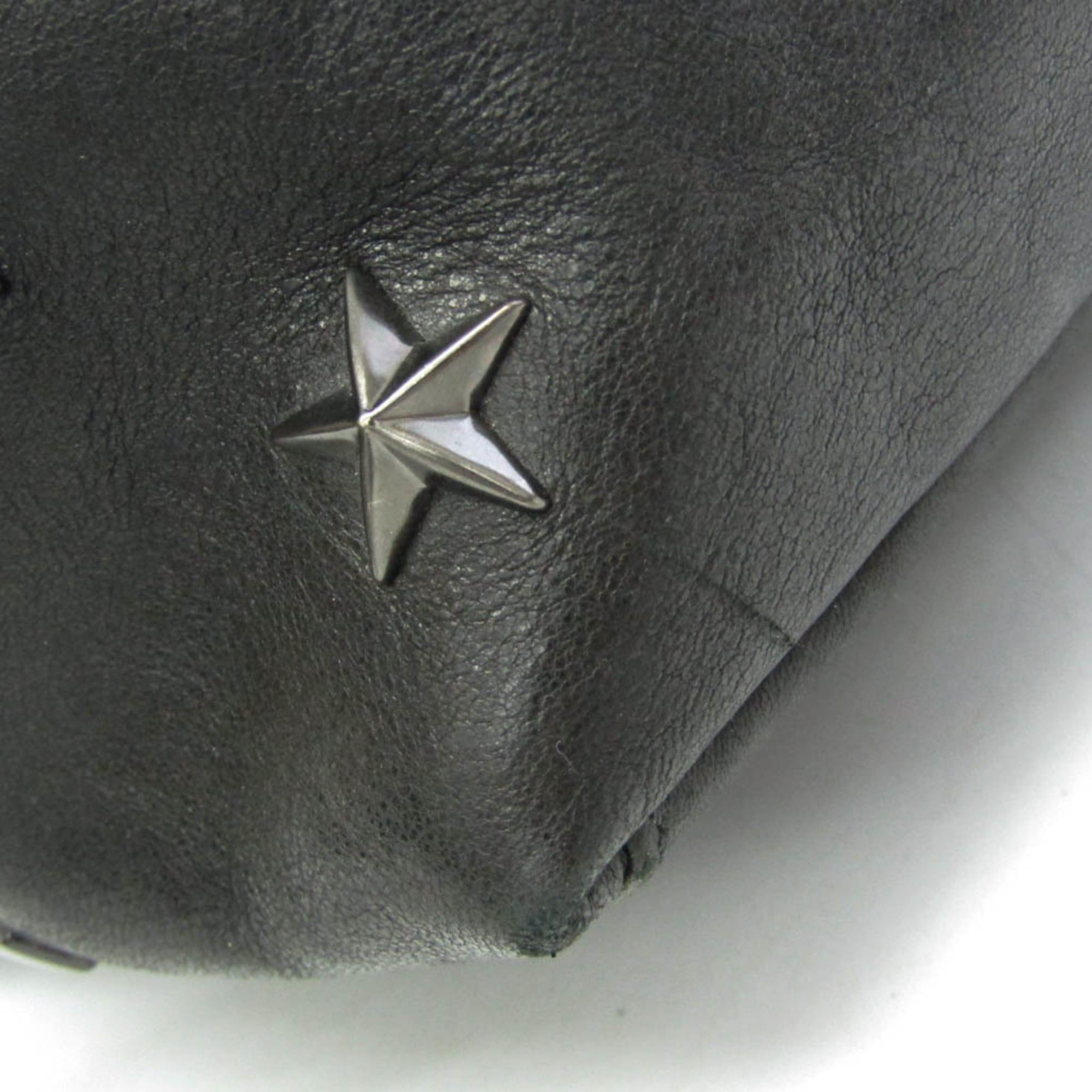 Jimmy Choo Jimmy Choo Pimlico Men,Women Leather Studded Tote Bag Black Size ONE SIZE - 9 Thumbnail