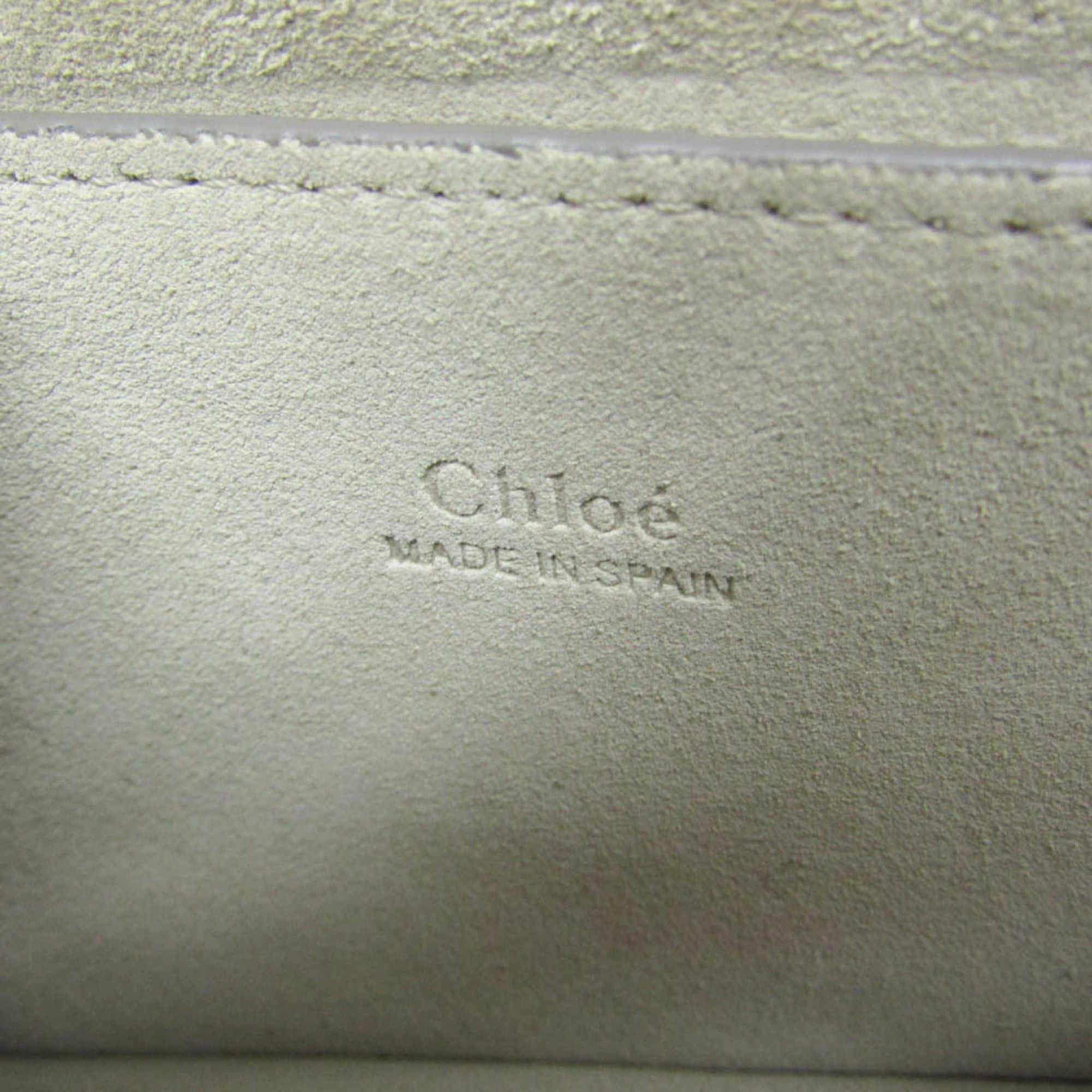 Chloe Chloé Faye Women's Leather,Suede Shoulder Bag Dark Green Size ONE SIZE - 18 Thumbnail