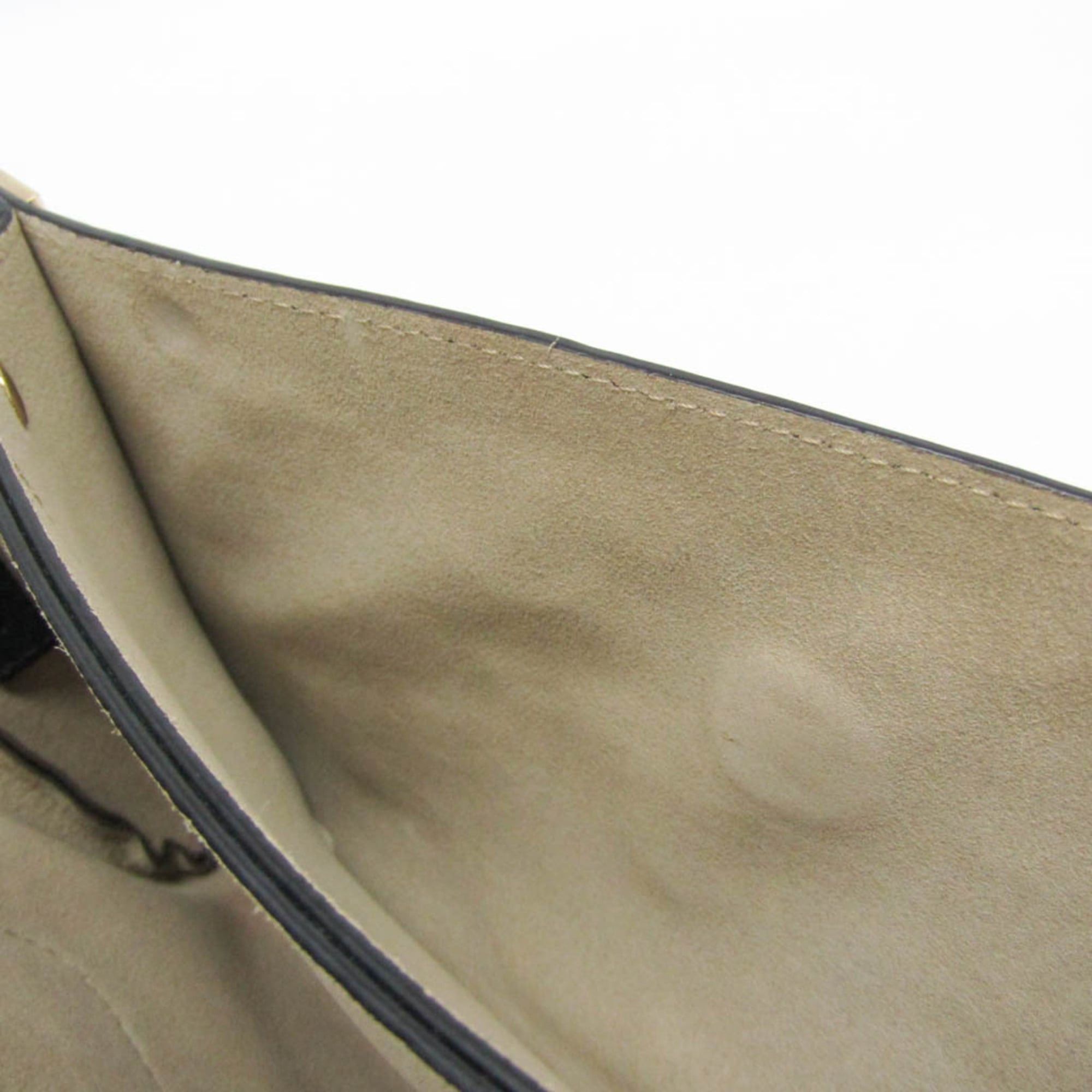 Chloe Chloé Faye Women's Leather,Suede Shoulder Bag Dark Green Size ONE SIZE - 17 Thumbnail