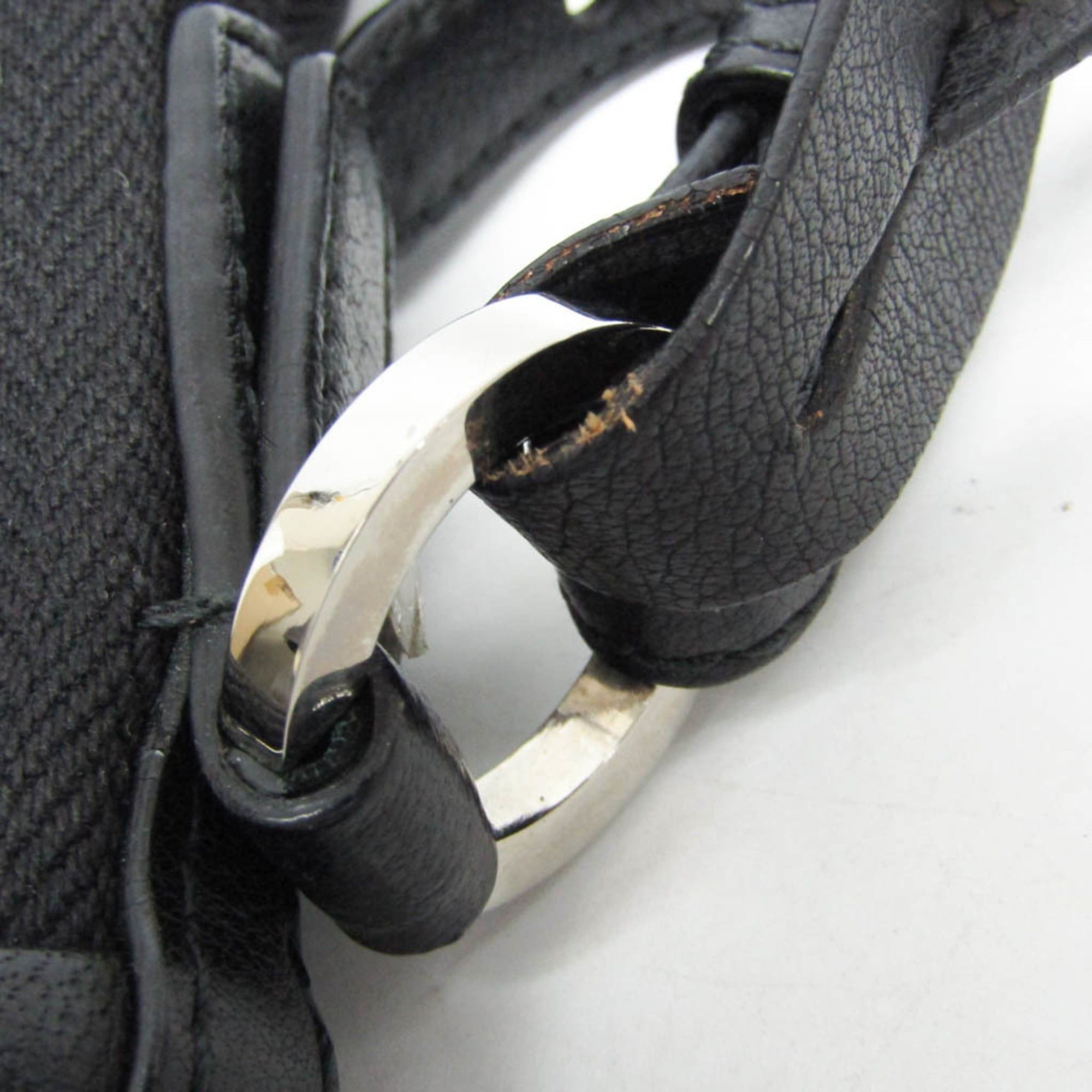 Bvlgari Bvlgari B.zero1 Women's Leather,Canvas Shoulder Bag Black Size ONE SIZE - 8 Thumbnail
