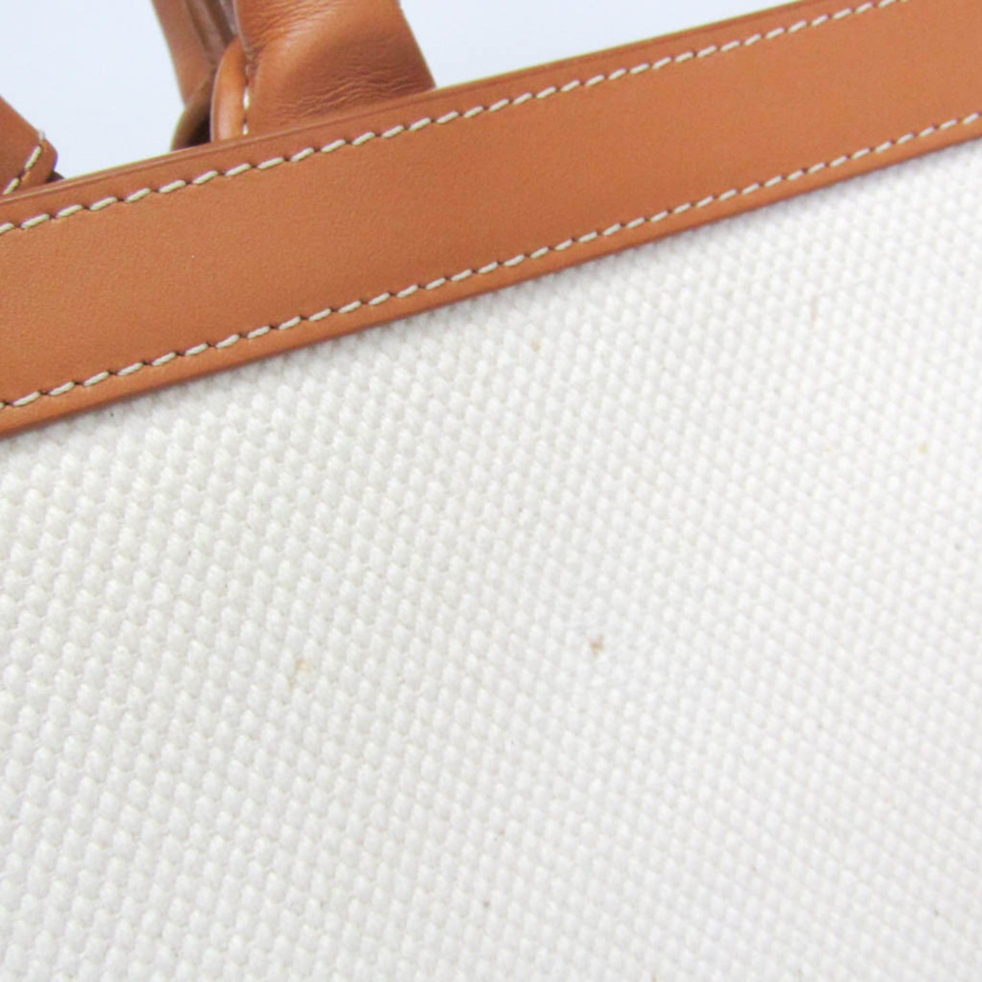 Celine Celine Small Vertical Cabas 192082BNZ.02NT Women's Canvas,Leather Handbag,Shoulder Bag,Tote Bag Camel,Off-white Size ONE SIZE - 10 Thumbnail