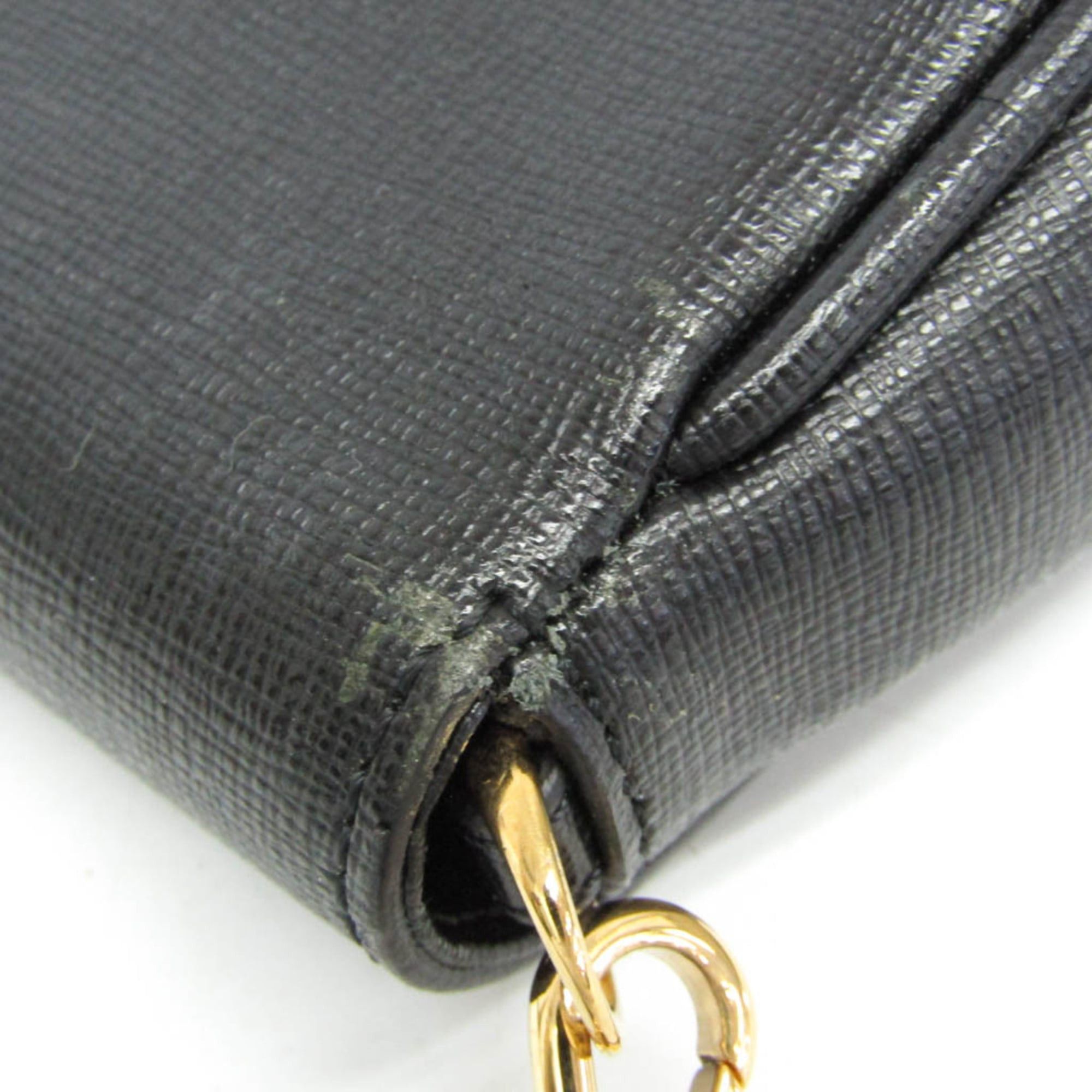 Fendi Fendi Mini Pouch 8M0327 Women's Leather Pouch,Shoulder Bag Black Size ONE SIZE - 6 Thumbnail