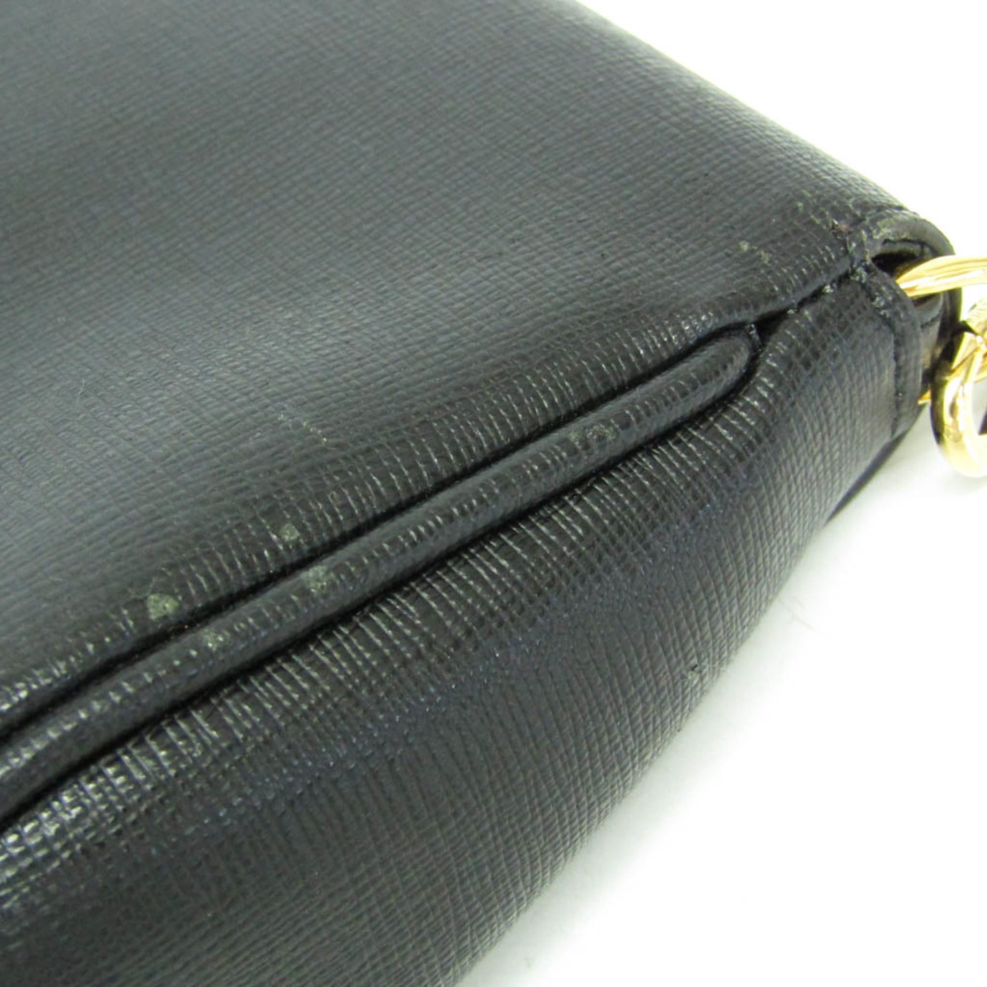 Fendi Fendi Mini Pouch 8M0327 Women's Leather Pouch,Shoulder Bag Black Size ONE SIZE - 5 Thumbnail