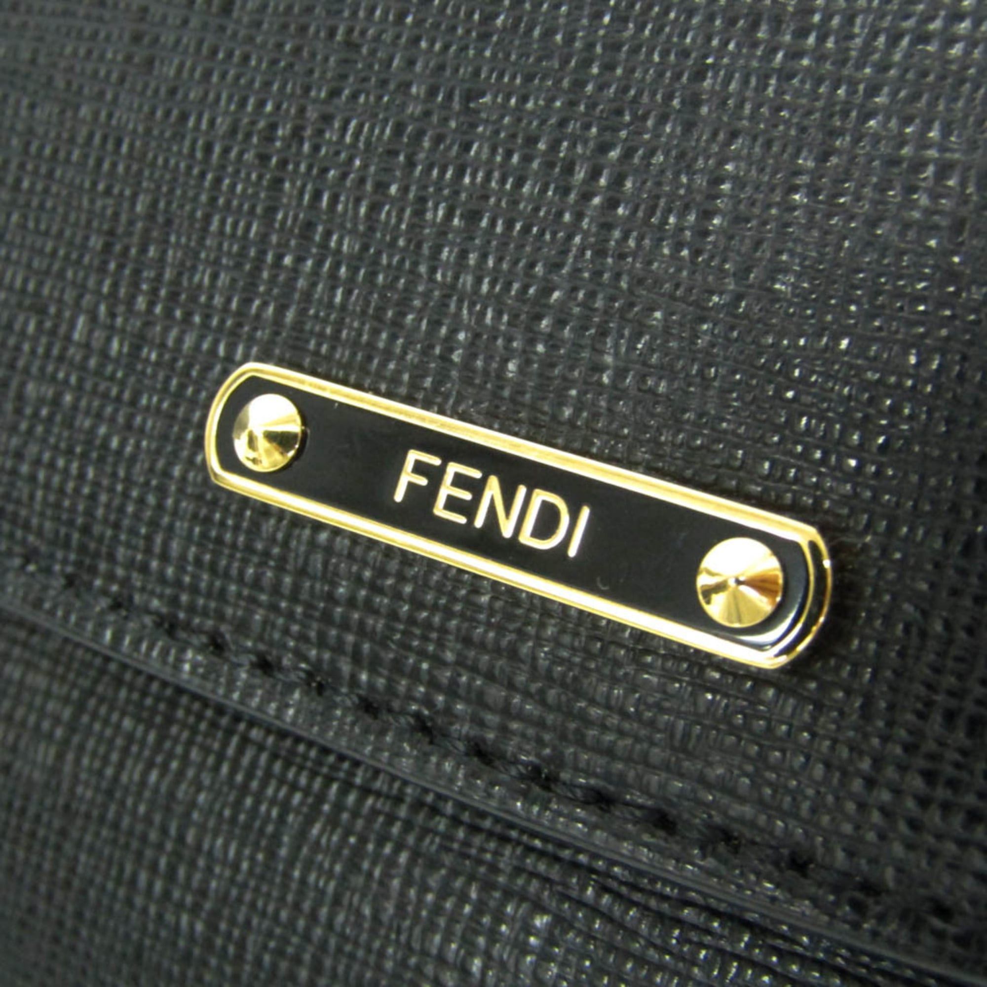 Fendi Fendi Mini Pouch 8M0327 Women's Leather Pouch,Shoulder Bag Black Size ONE SIZE - 9 Thumbnail