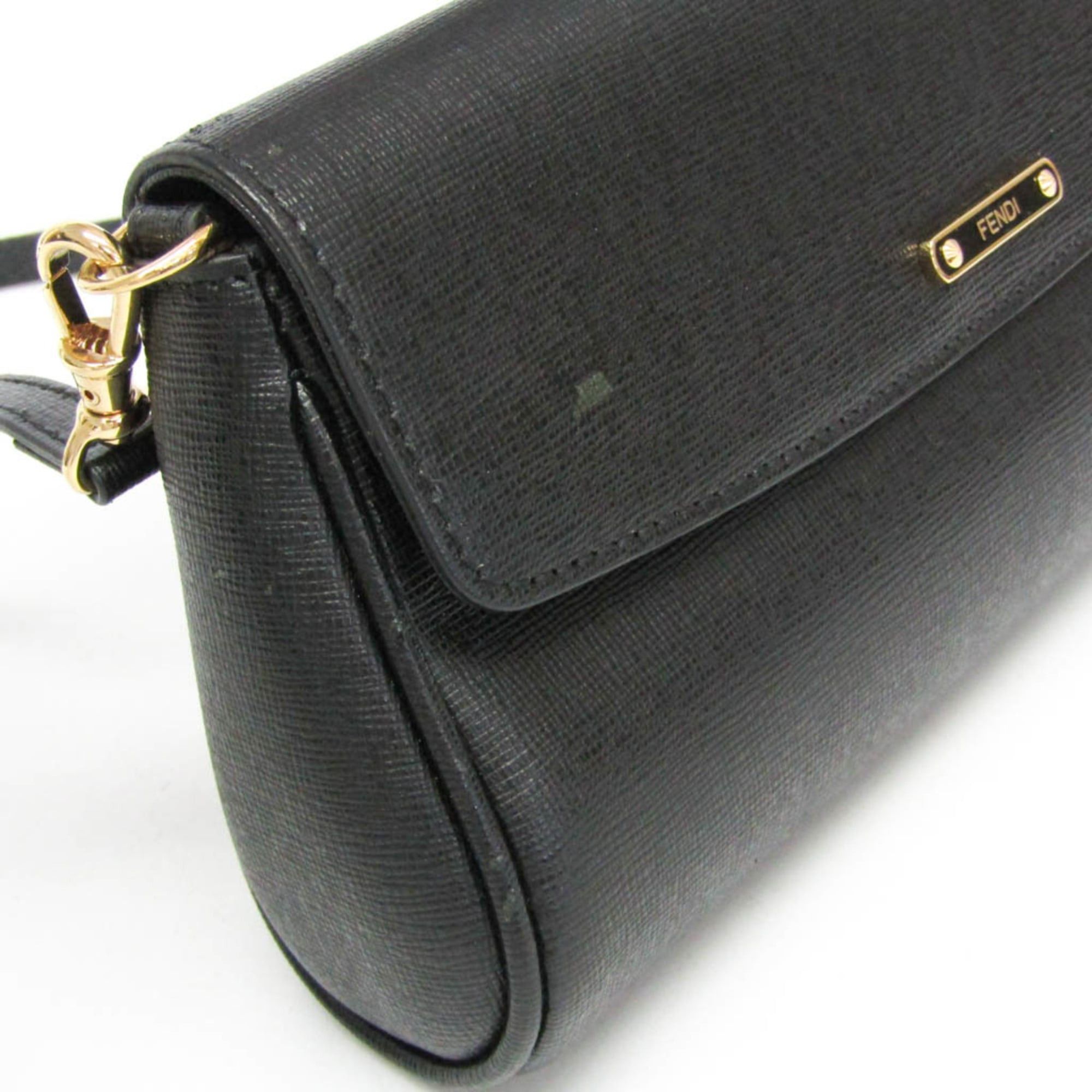 Fendi Fendi Mini Pouch 8M0327 Women's Leather Pouch,Shoulder Bag Black Size ONE SIZE - 8 Thumbnail
