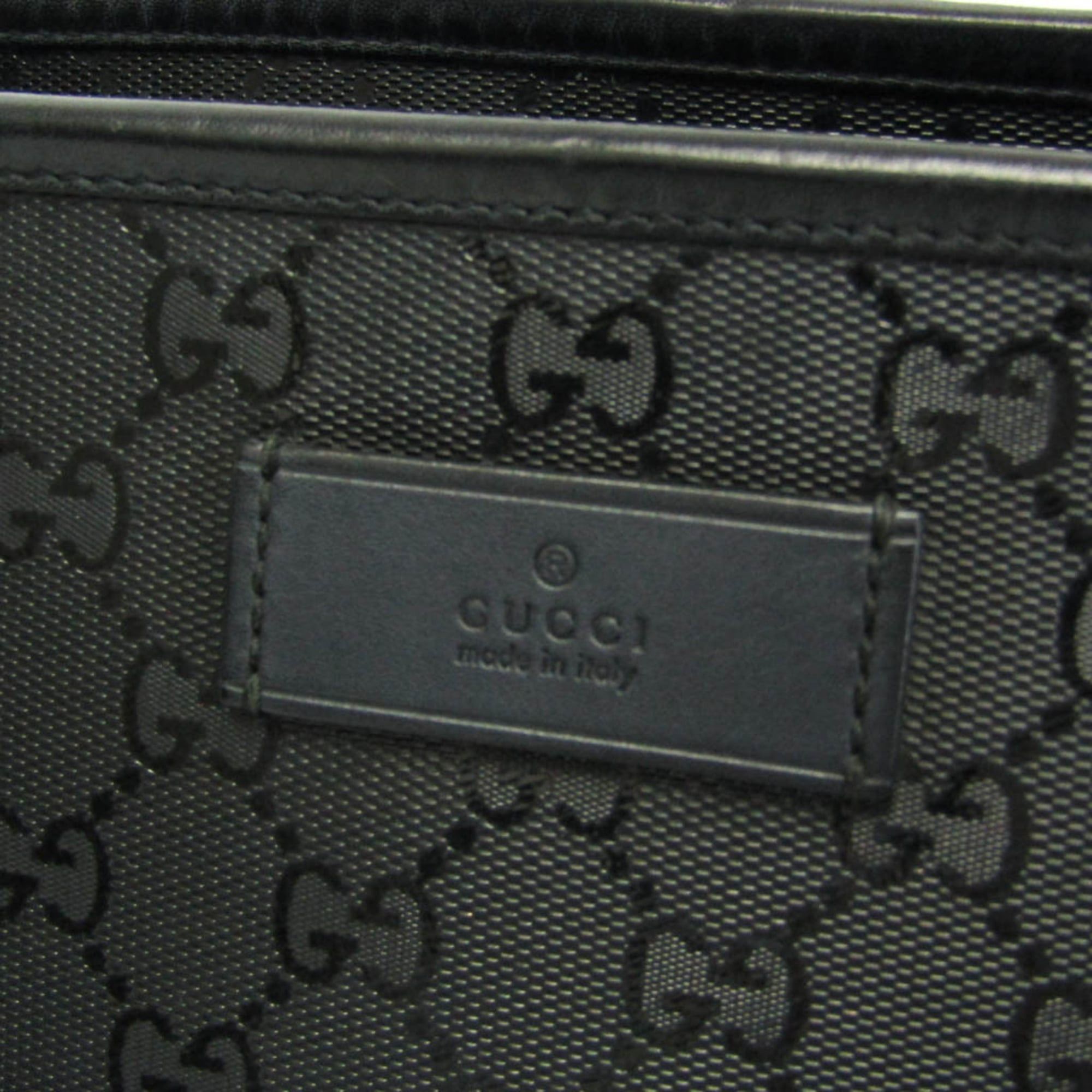 Gucci Gucci GG Imprimé 211137 Women's GG Imprimé,Leather Handbag,Tote Bag Black Size ONE SIZE - 14 Thumbnail