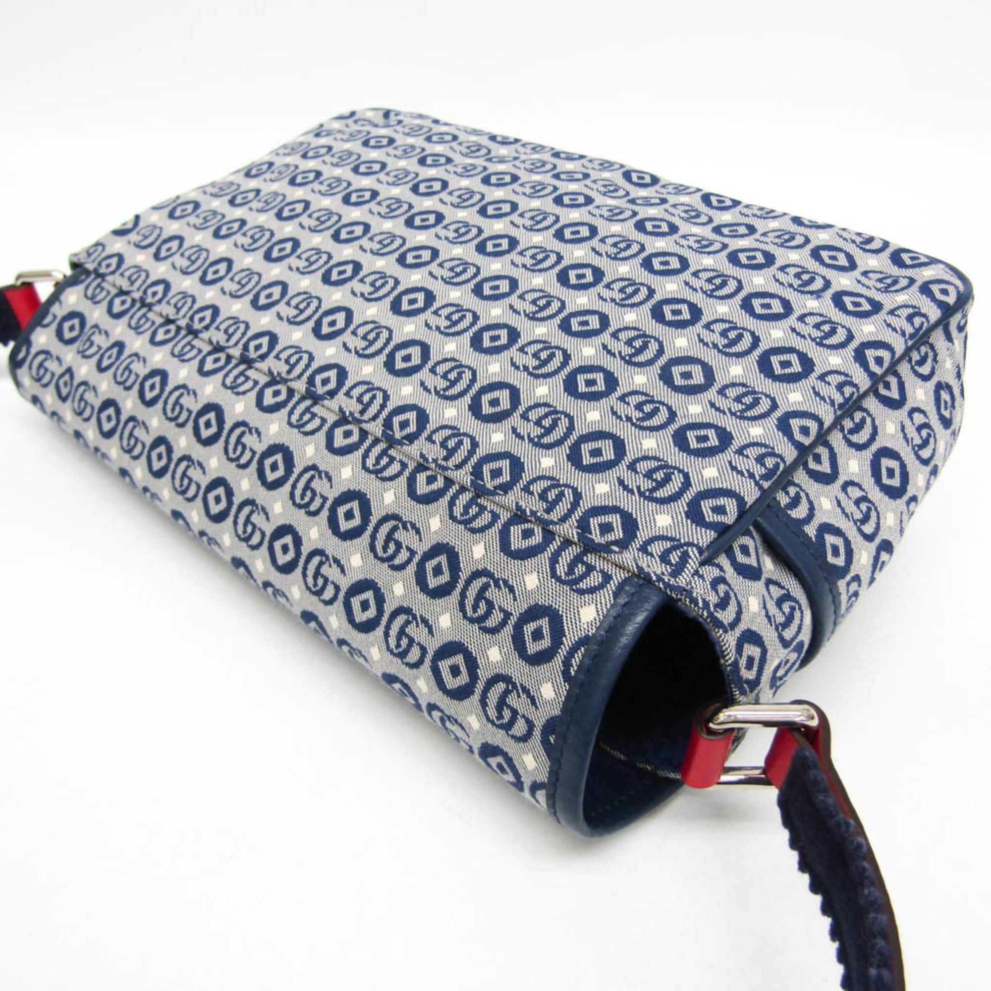Gucci Gucci Children Interlocking G 664143 Boys,Girls Canvas,Leather Shoulder Bag Blue,Red Color Size ONE SIZE - 5 Thumbnail