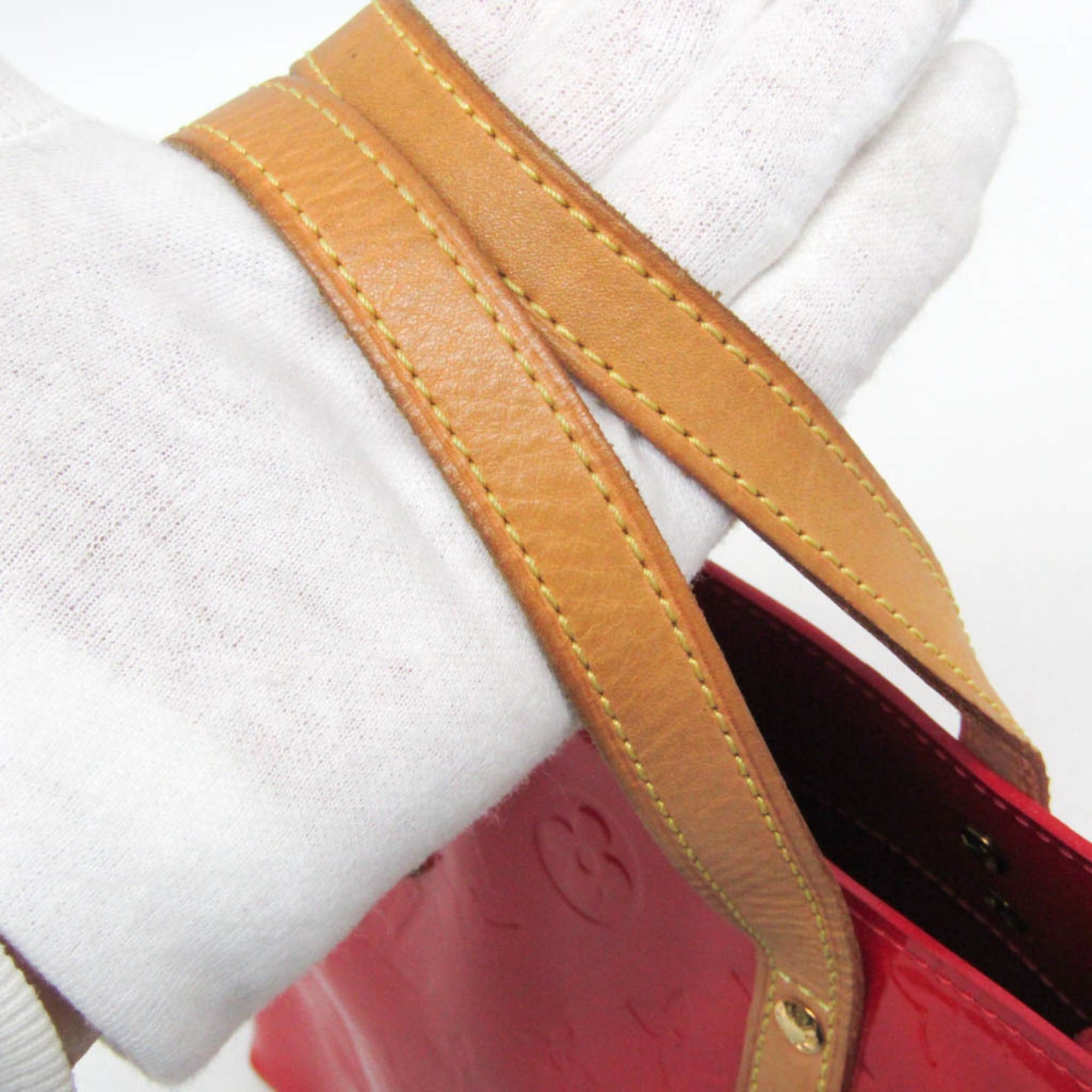 Louis Vuitton Louis Vuitton Monogram Vernis Reade PM M91088 Women's Handbag Rouge Size ONE SIZE - 11 Thumbnail