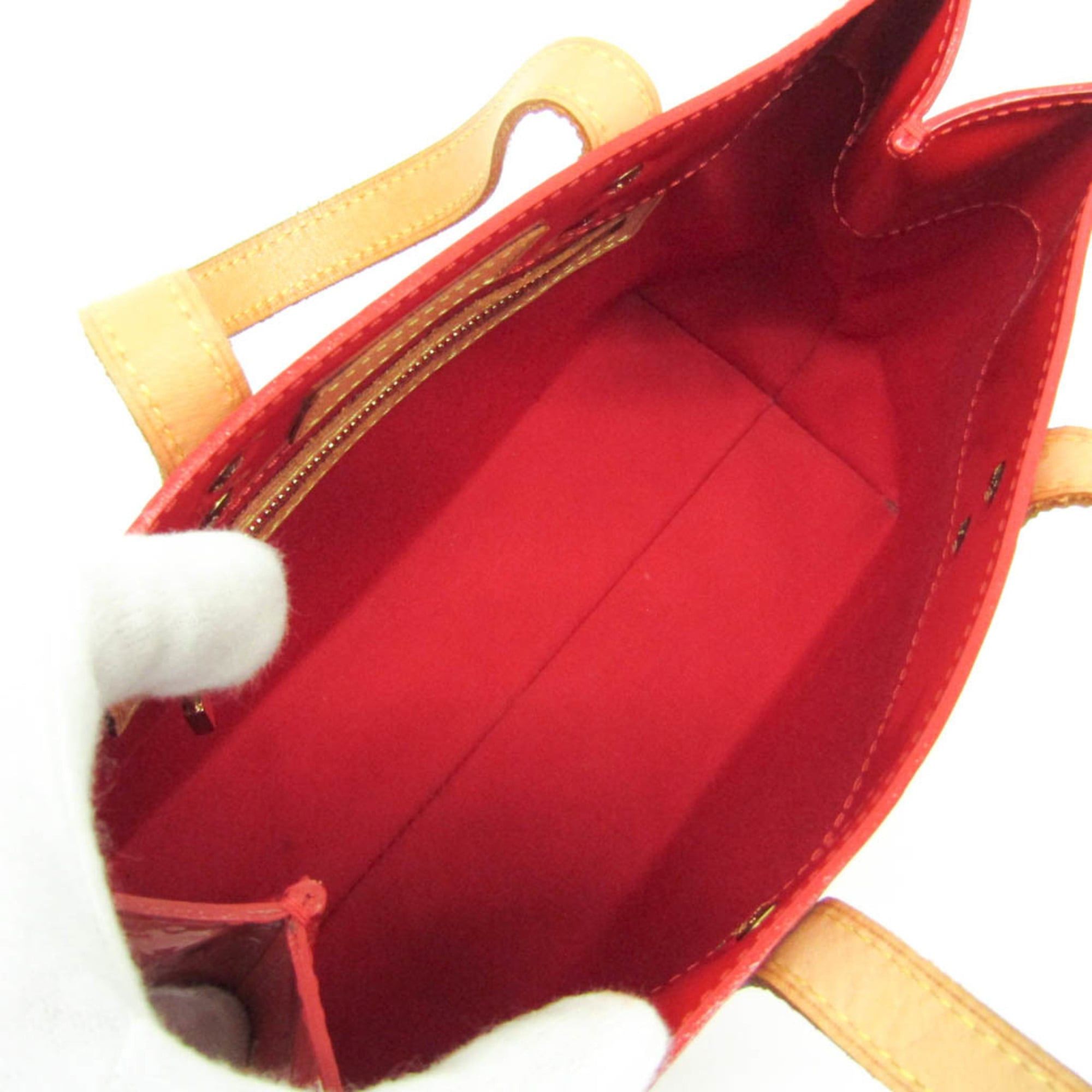 Louis Vuitton Louis Vuitton Monogram Vernis Reade PM M91088 Women's Handbag Rouge Size ONE SIZE - 3 Thumbnail