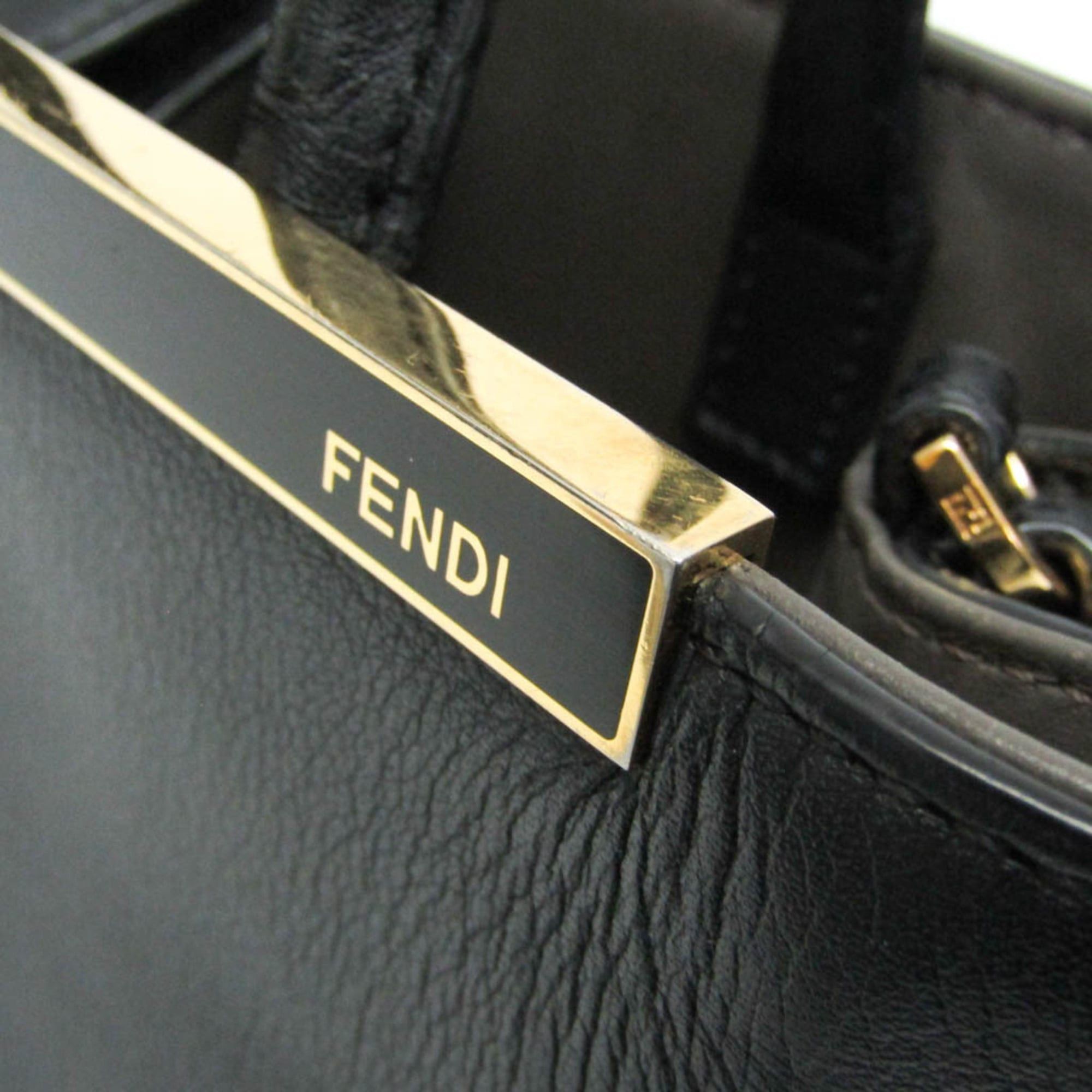 Fendi Fendi Toujour 8BH253 Women's Leather Handbag,Shoulder Bag Black Size ONE SIZE - 10 Thumbnail