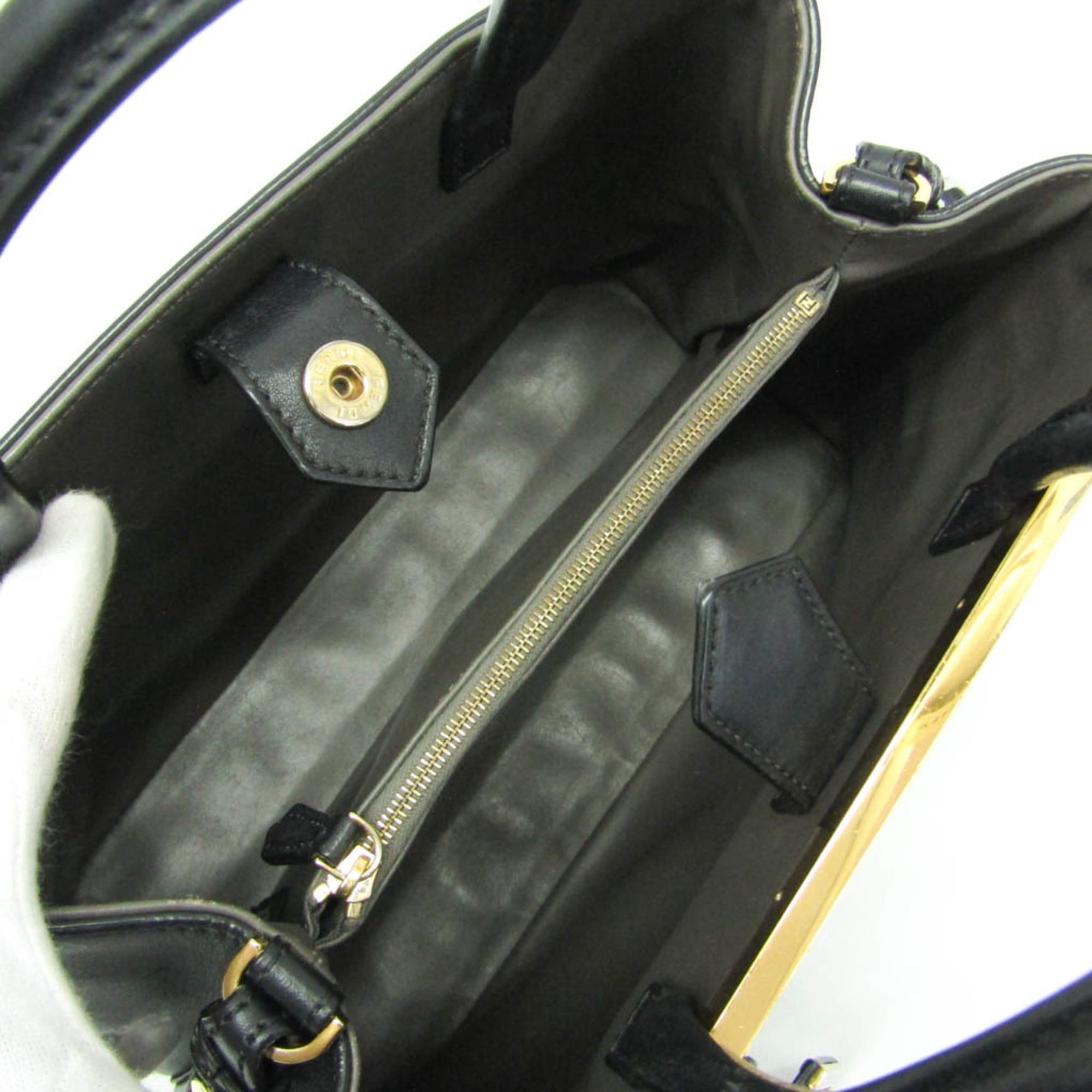 Fendi Fendi Toujour 8BH253 Women's Leather Handbag,Shoulder Bag Black Size ONE SIZE - 4 Thumbnail