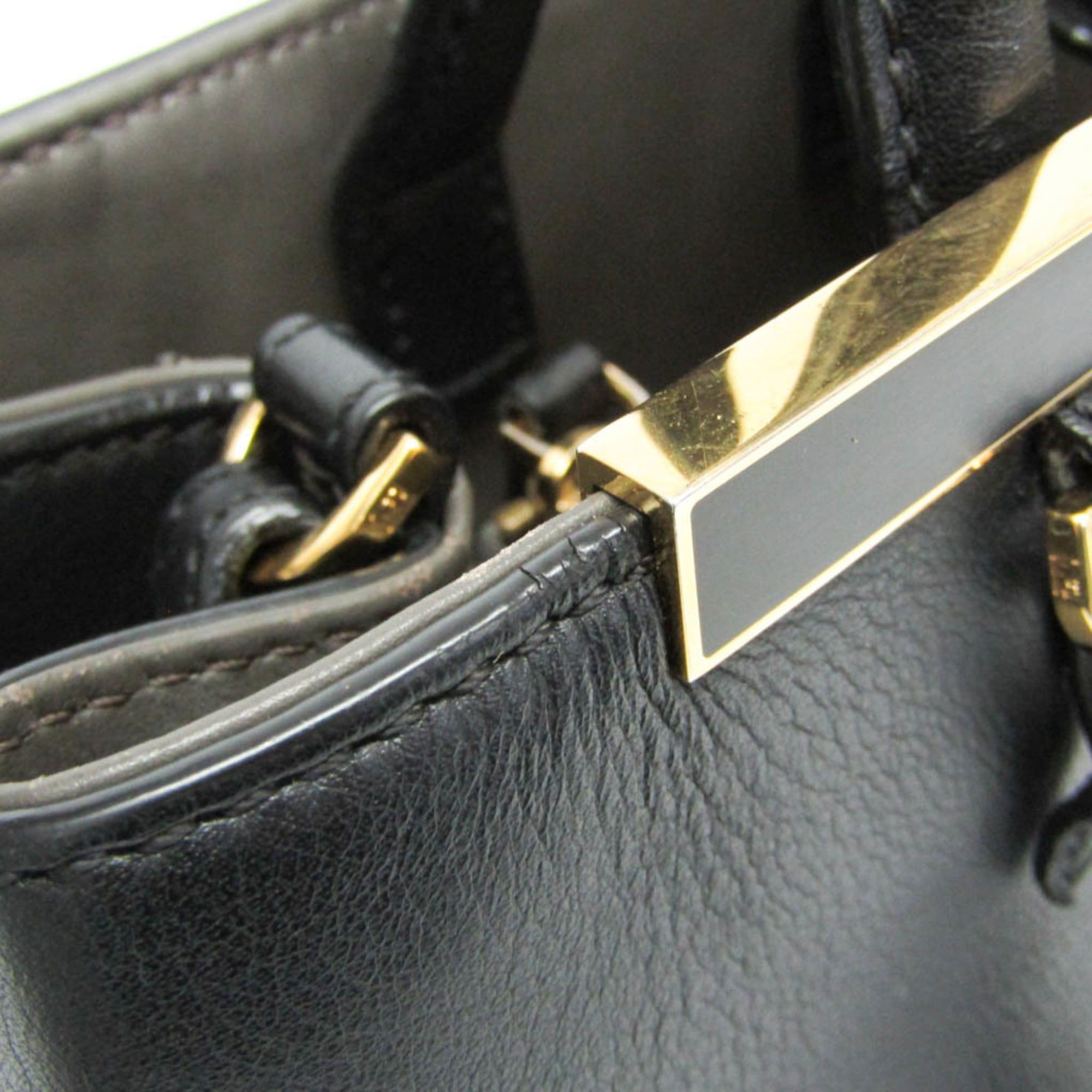 Fendi Fendi Toujour 8BH253 Women's Leather Handbag,Shoulder Bag Black Size ONE SIZE - 8 Thumbnail