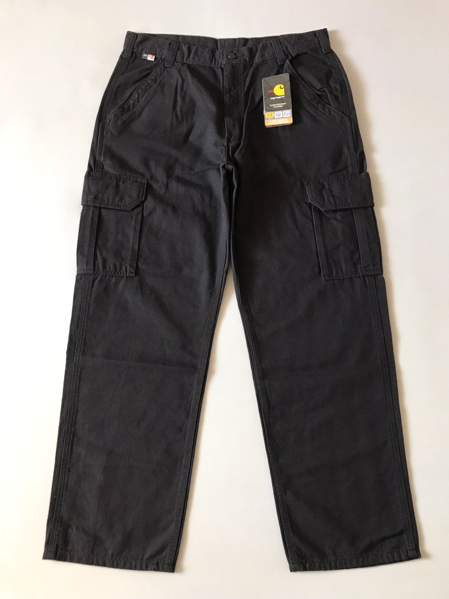 Carhartt Carhartt FRB240 Black Cargo Work Pants Size US 36 / EU 52 - 2 Thumbnail