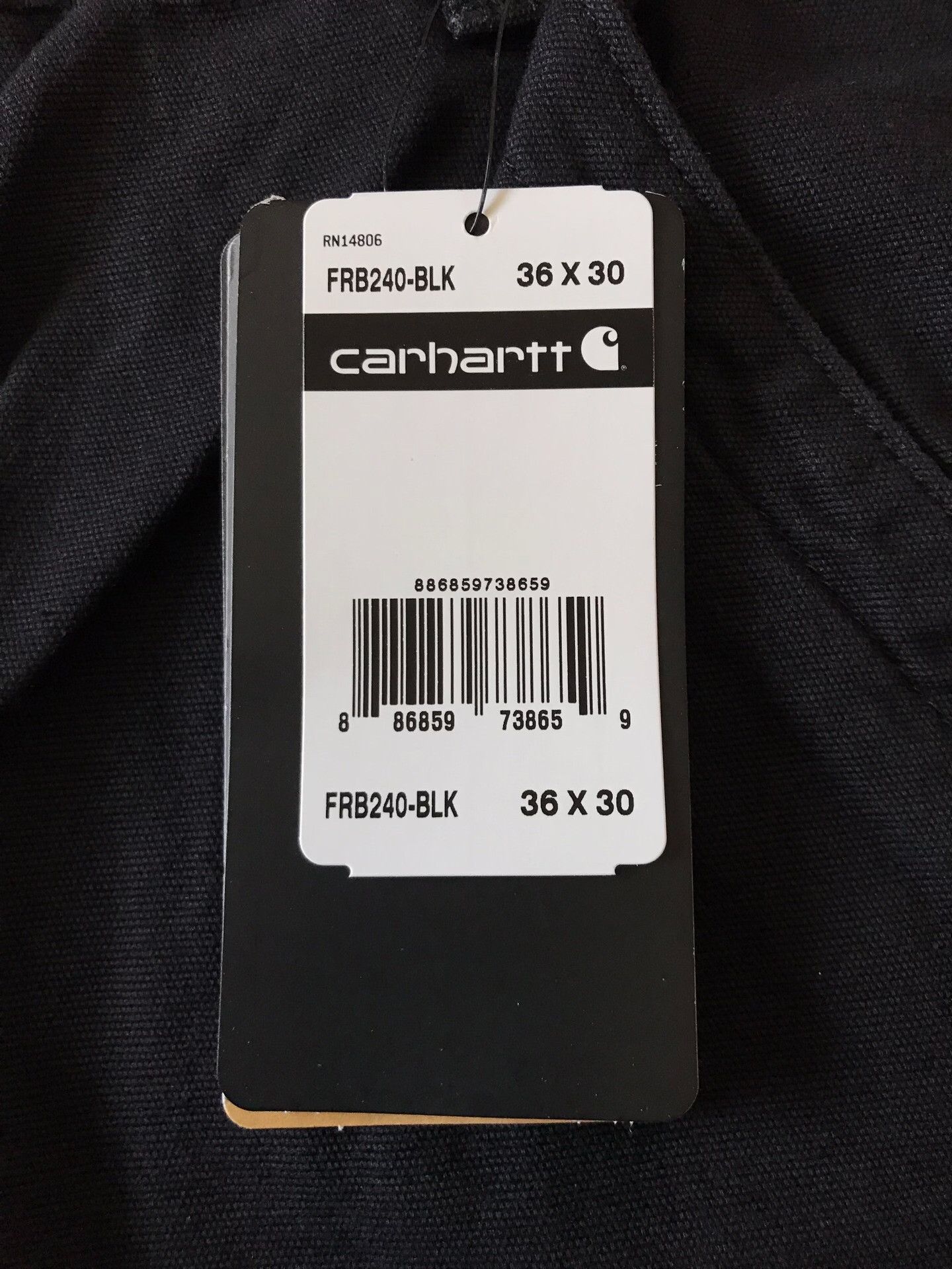 Carhartt Carhartt FRB240 Black Cargo Work Pants Size US 36 / EU 52 - 8 Thumbnail