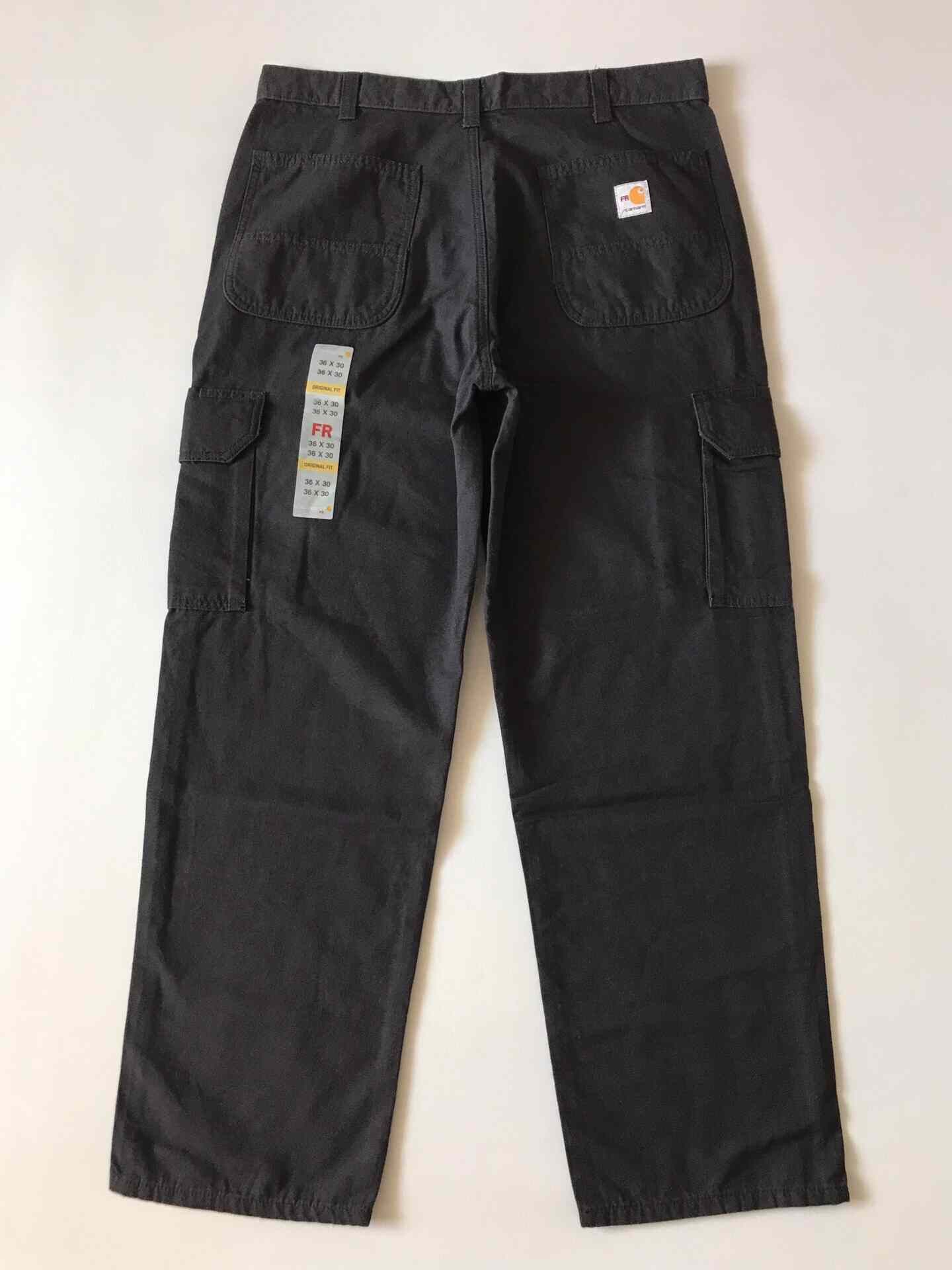 Carhartt Carhartt FRB240 Black Cargo Work Pants Size US 36 / EU 52 - 3 Thumbnail