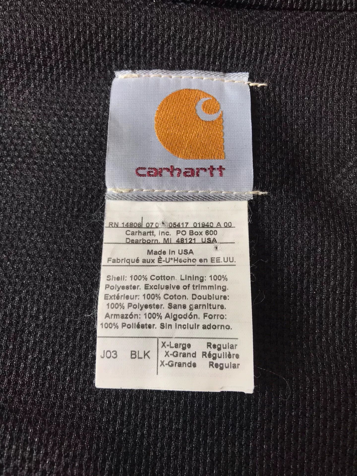 Carhartt Carhartt J03 Black XL Hooded Jacket Size US XL / EU 56 / 4 - 9 Thumbnail
