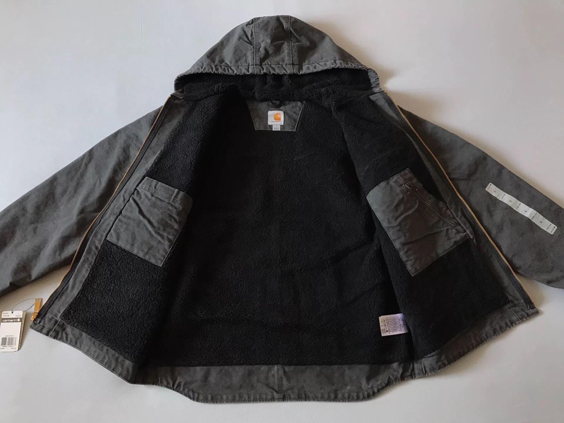 Carhartt Carhartt J141 Hooded Canvas Work Jacket Size US L / EU 52-54 / 3 - 3 Thumbnail
