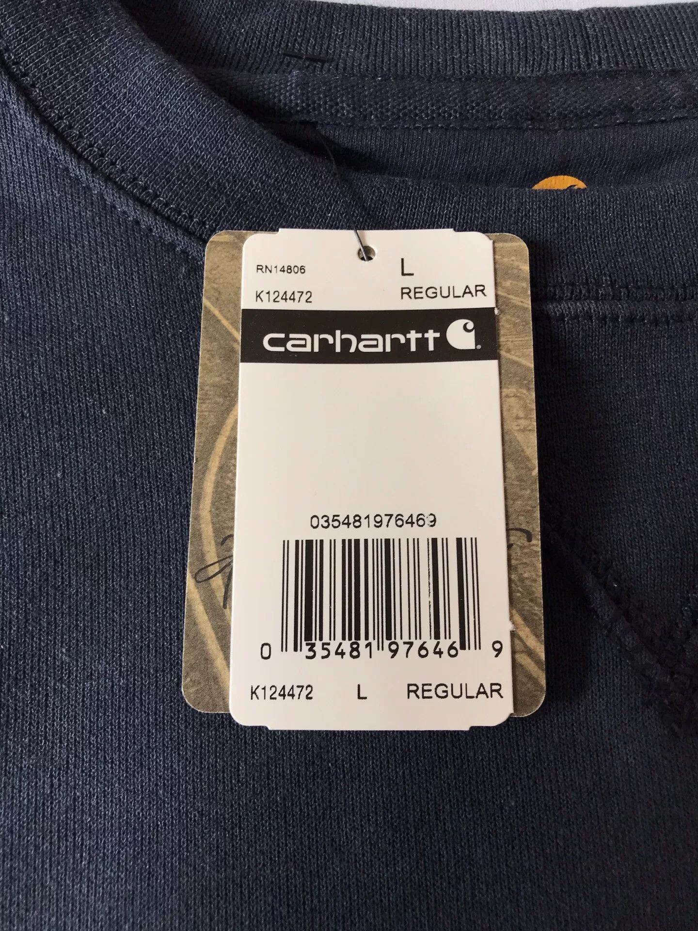 Carhartt Carhartt K124 Navy Crewneck Sweatshirt Size US L / EU 52-54 / 3 - 7 Thumbnail