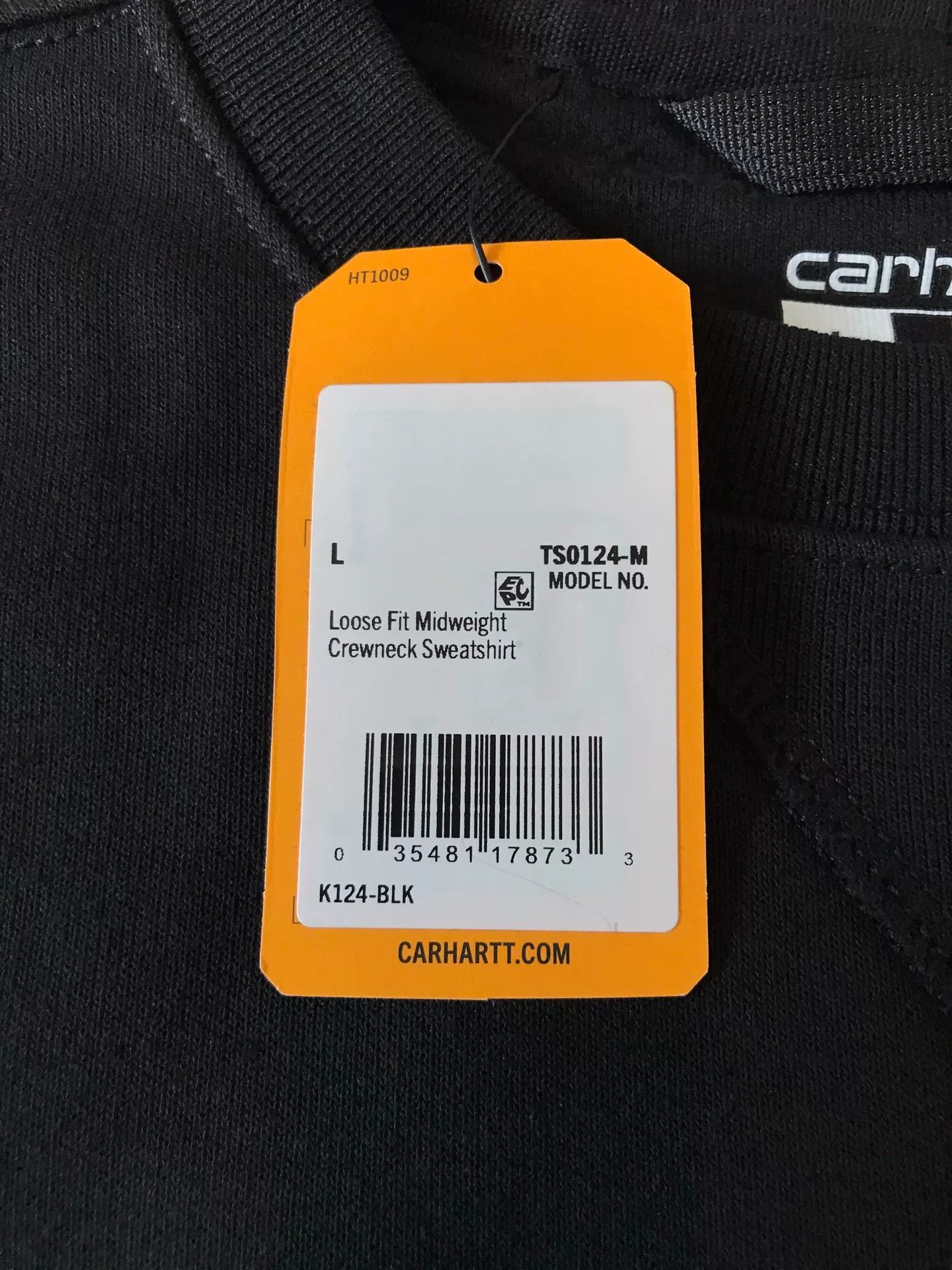 Carhartt Carhartt K124 Black Crewneck Sweatshirt Size US L / EU 52-54 / 3 - 7 Thumbnail