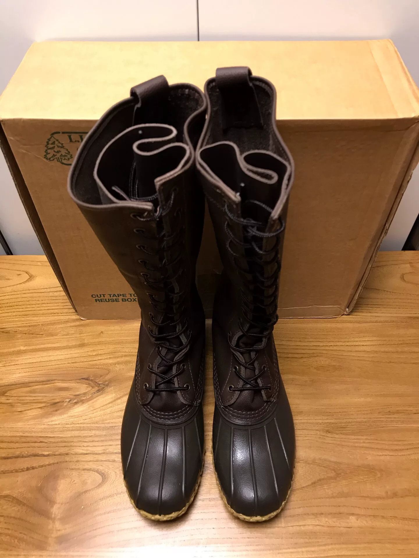 L.L. Bean L.L.Bean 16-inch Duck Boots Brown 9M Size US 9 / EU 42 - 4 Thumbnail