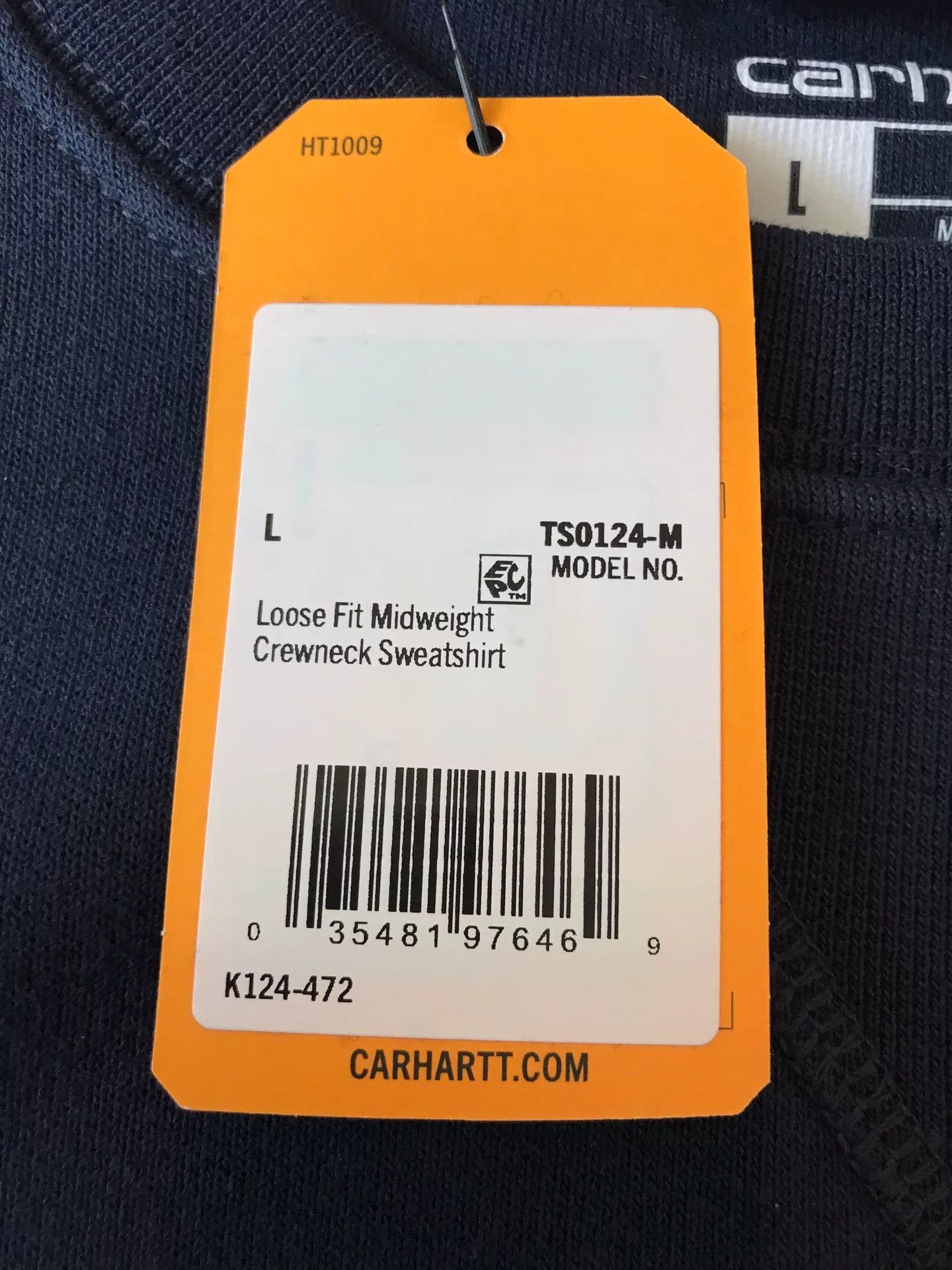 Carhartt Carhartt K124 472 Crewneck Sweatshirt Size US L / EU 52-54 / 3 - 7 Thumbnail