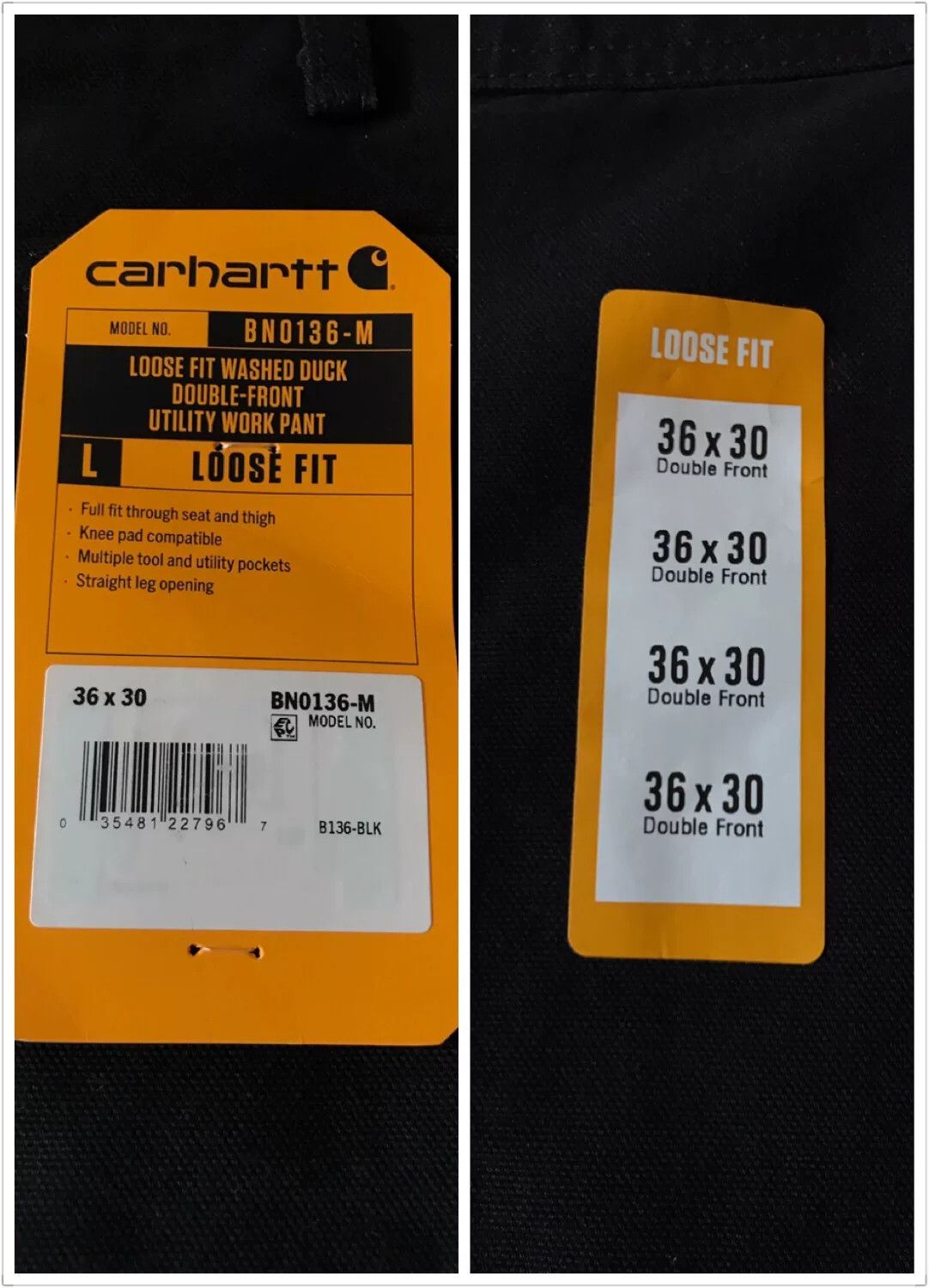 Carhartt Carhartt B136 Double Knee Work Pants W36L30 Size US 36 / EU 52 - 8 Thumbnail