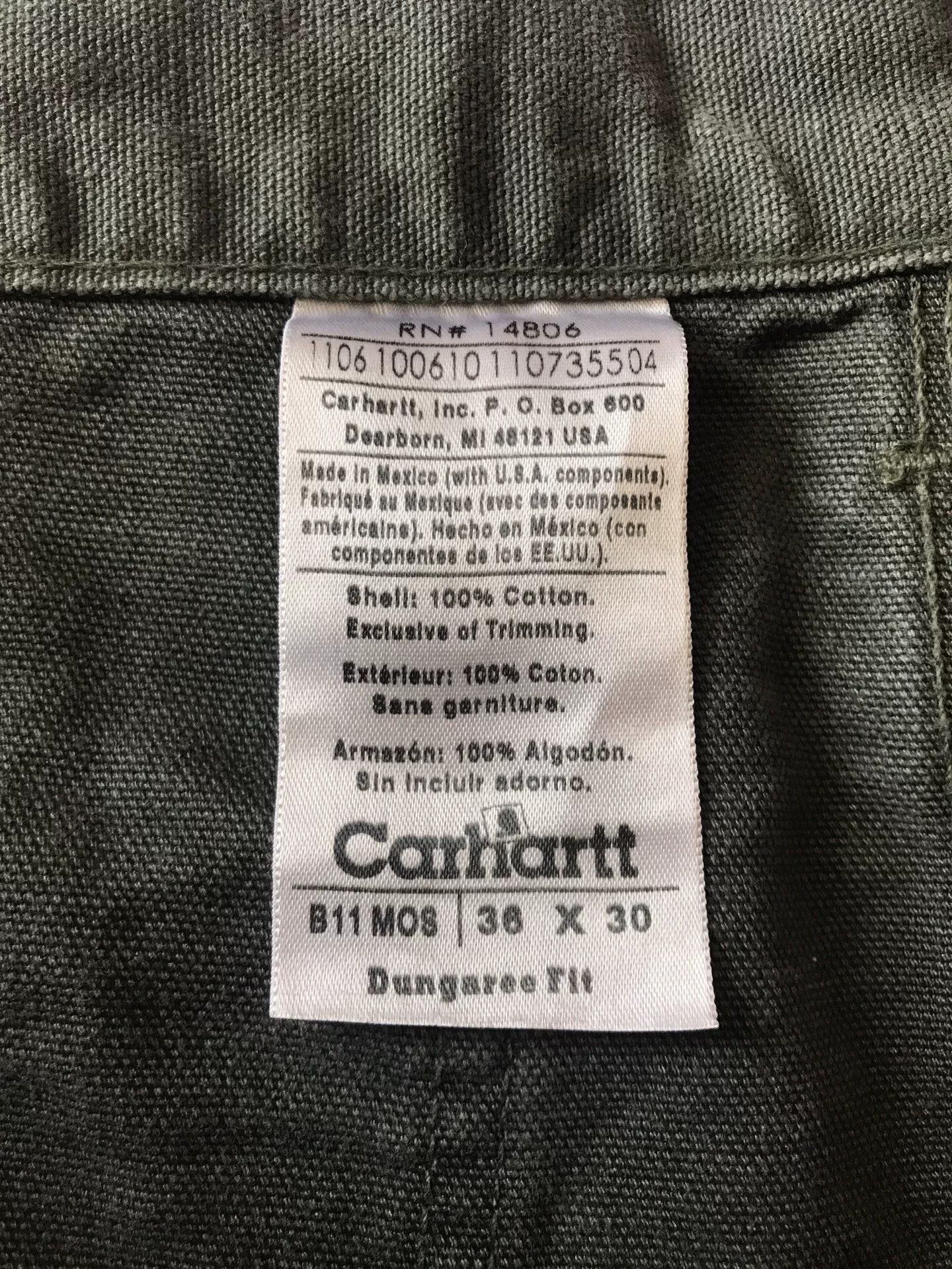 Carhartt Carhartt B11 MOS Canvas Work Pants W36L30 Size US 36 / EU 52 - 9 Thumbnail