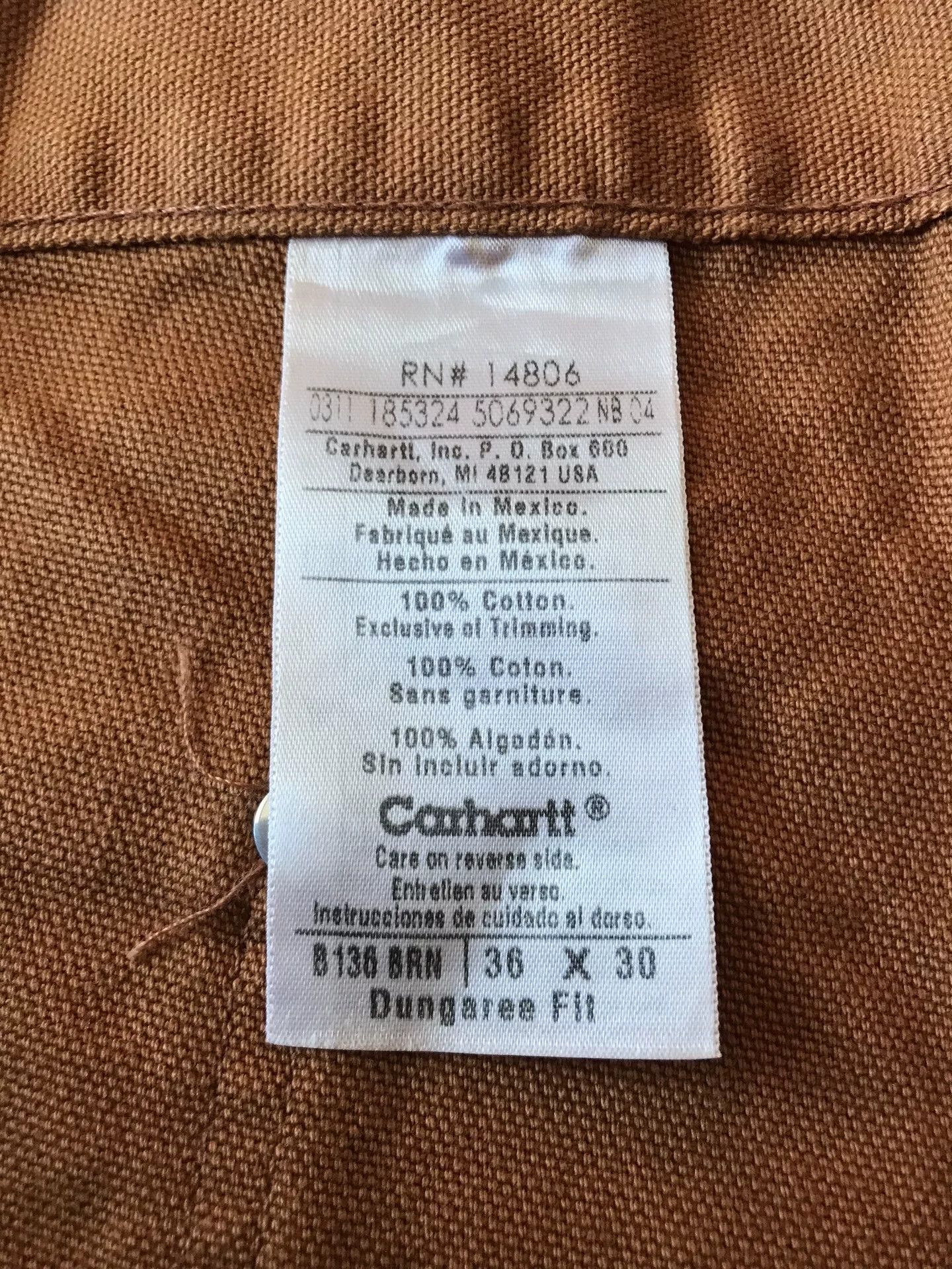 Carhartt Carhartt B136 Brown W36L30 Double Knee Pants Size US 36 / EU 52 - 9 Thumbnail