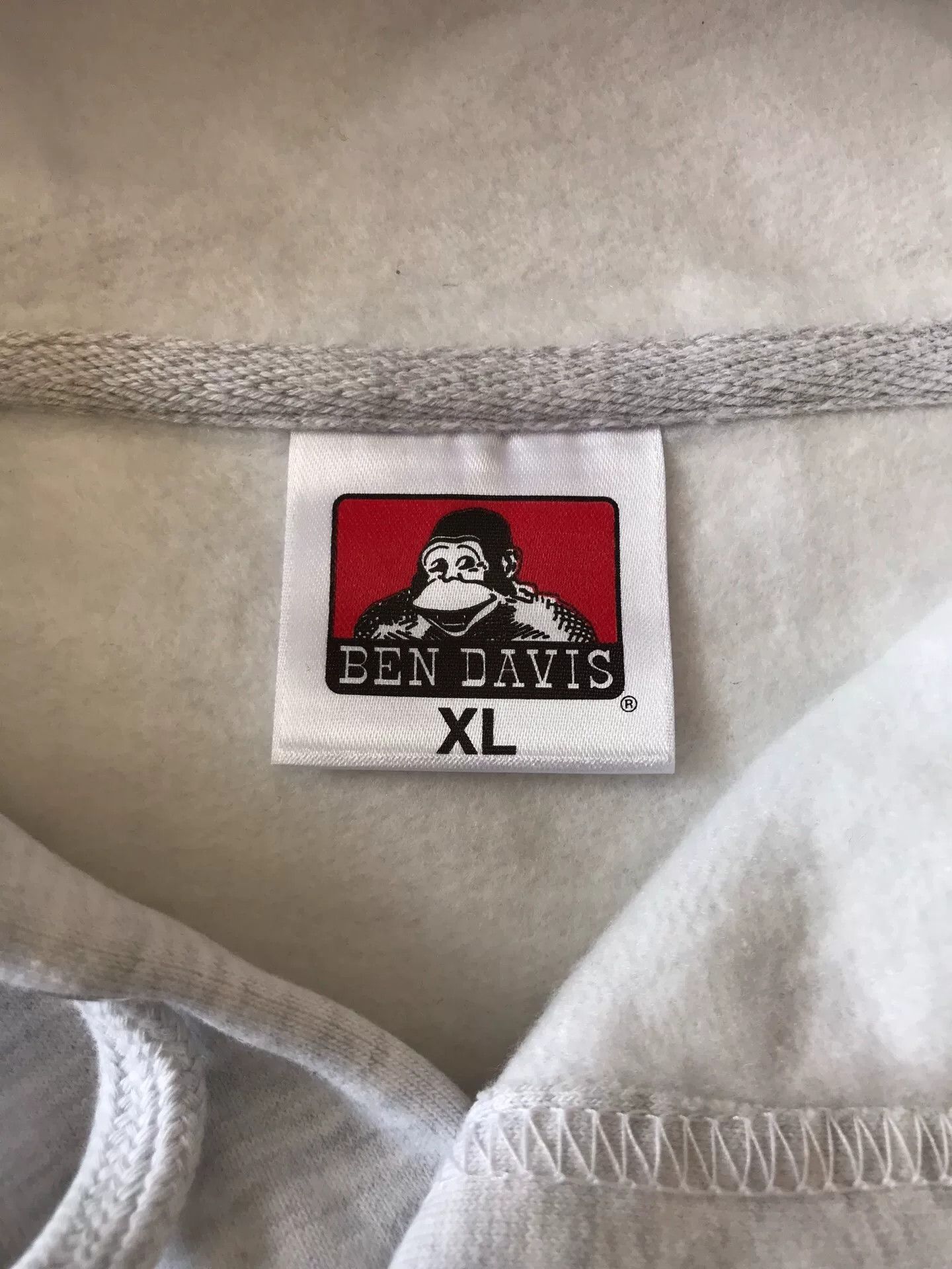 Ben Davis Ben Davis Gray White Hooded Pullover Size US XL / EU 56 / 4 - 7 Thumbnail