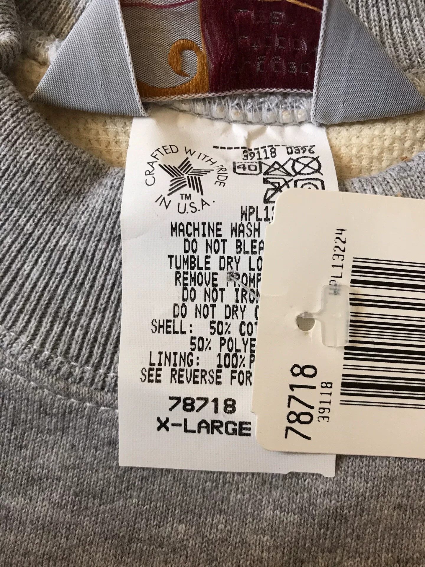 Carhartt 90s US Carhartt 78718 Gray XL Crewneck Size US XL / EU 56 / 4 - 9 Thumbnail