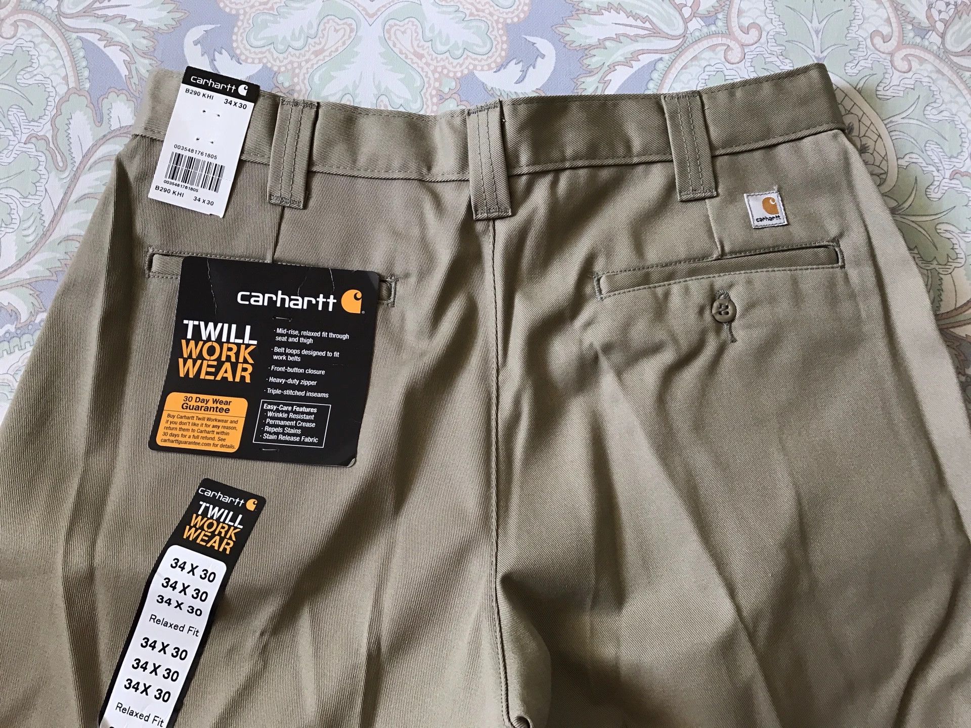 Carhartt Carhartt B290 Khaki W34L30 Work Pants Size US 34 / EU 50 - 5 Thumbnail