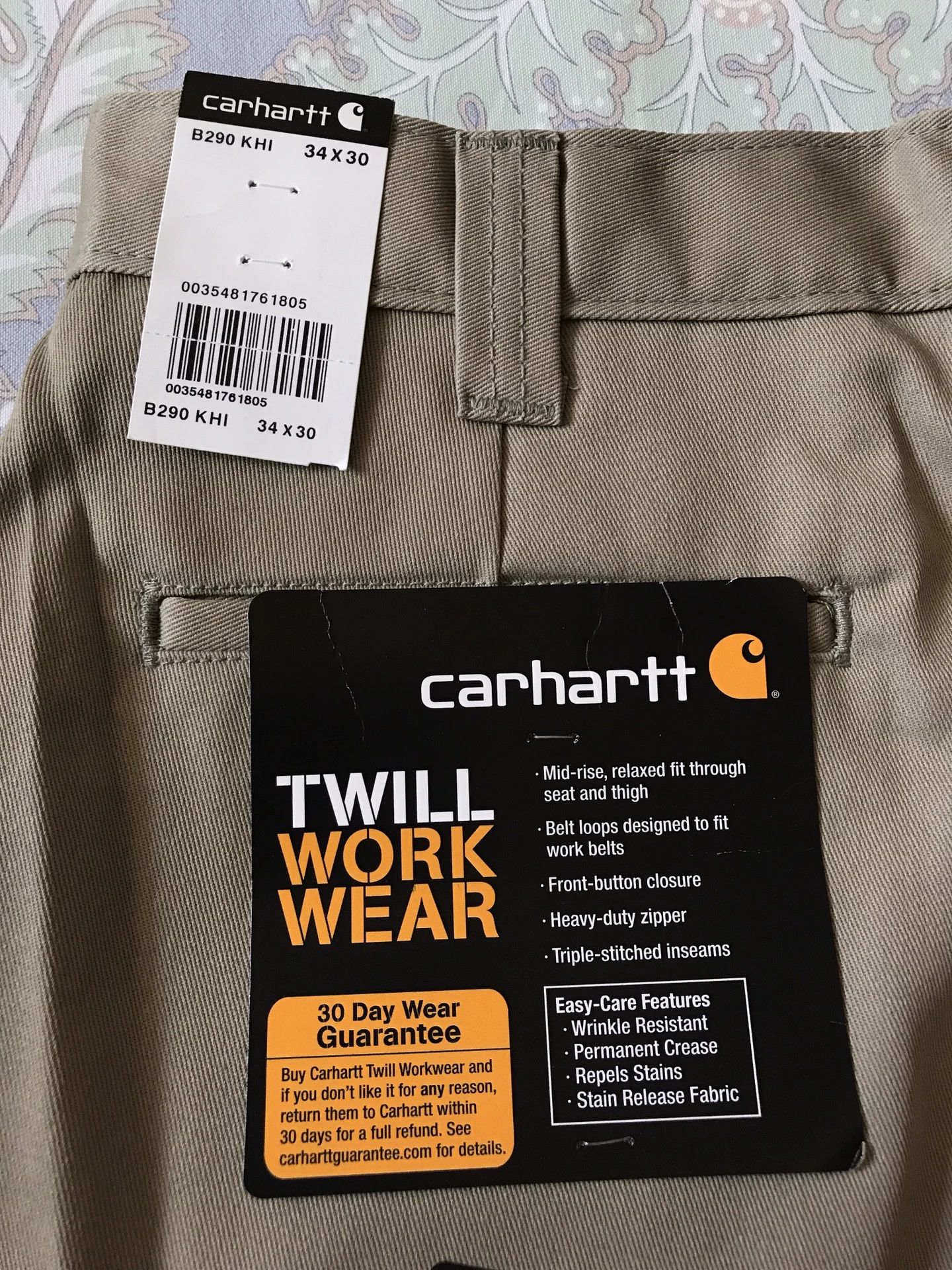 Carhartt Carhartt B290 Khaki W34L30 Work Pants Size US 34 / EU 50 - 8 Thumbnail