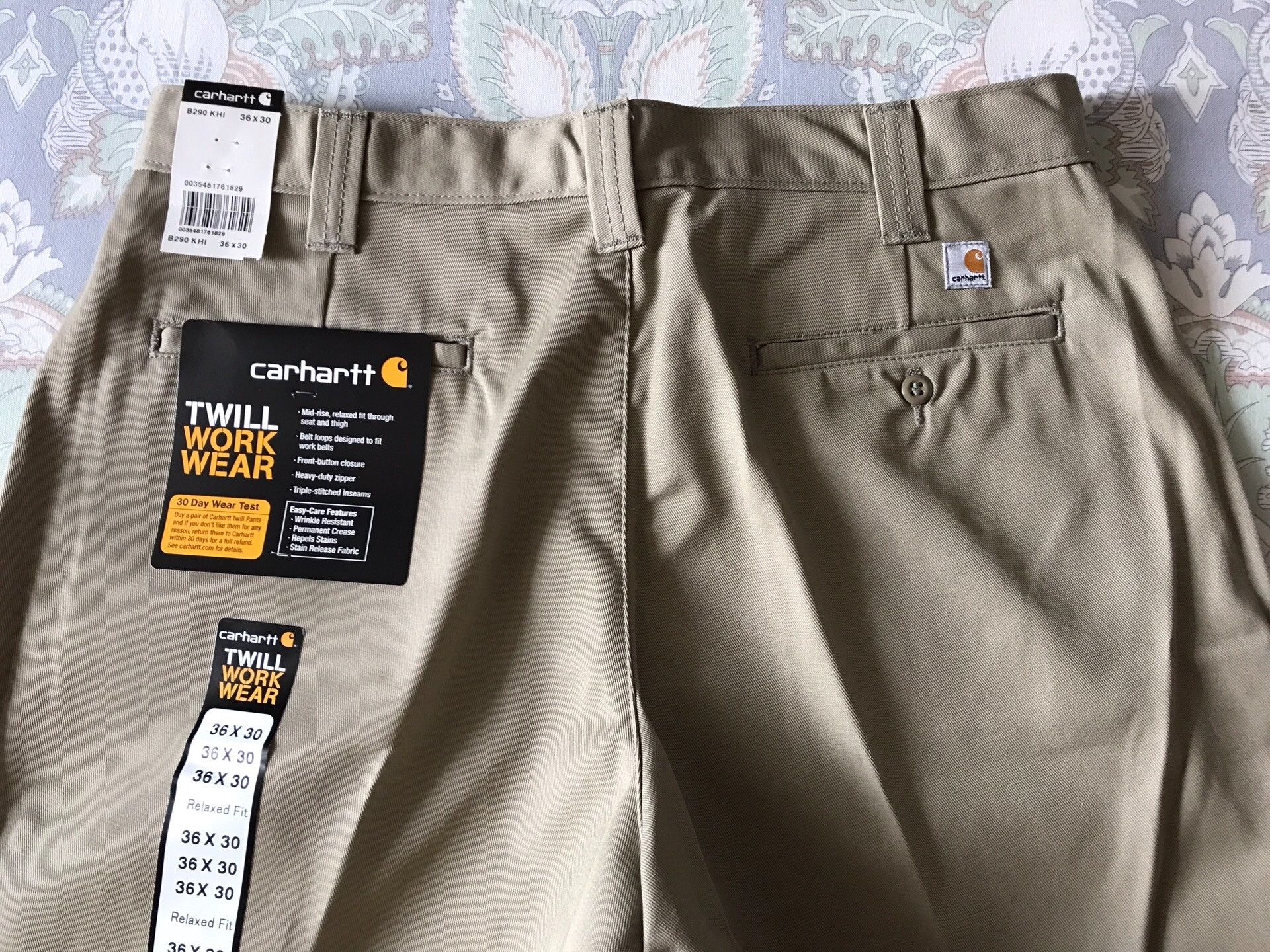 Carhartt Carhartt B290 KHI Khaki Work Pants W36L30 Size US 36 / EU 52 - 5 Thumbnail