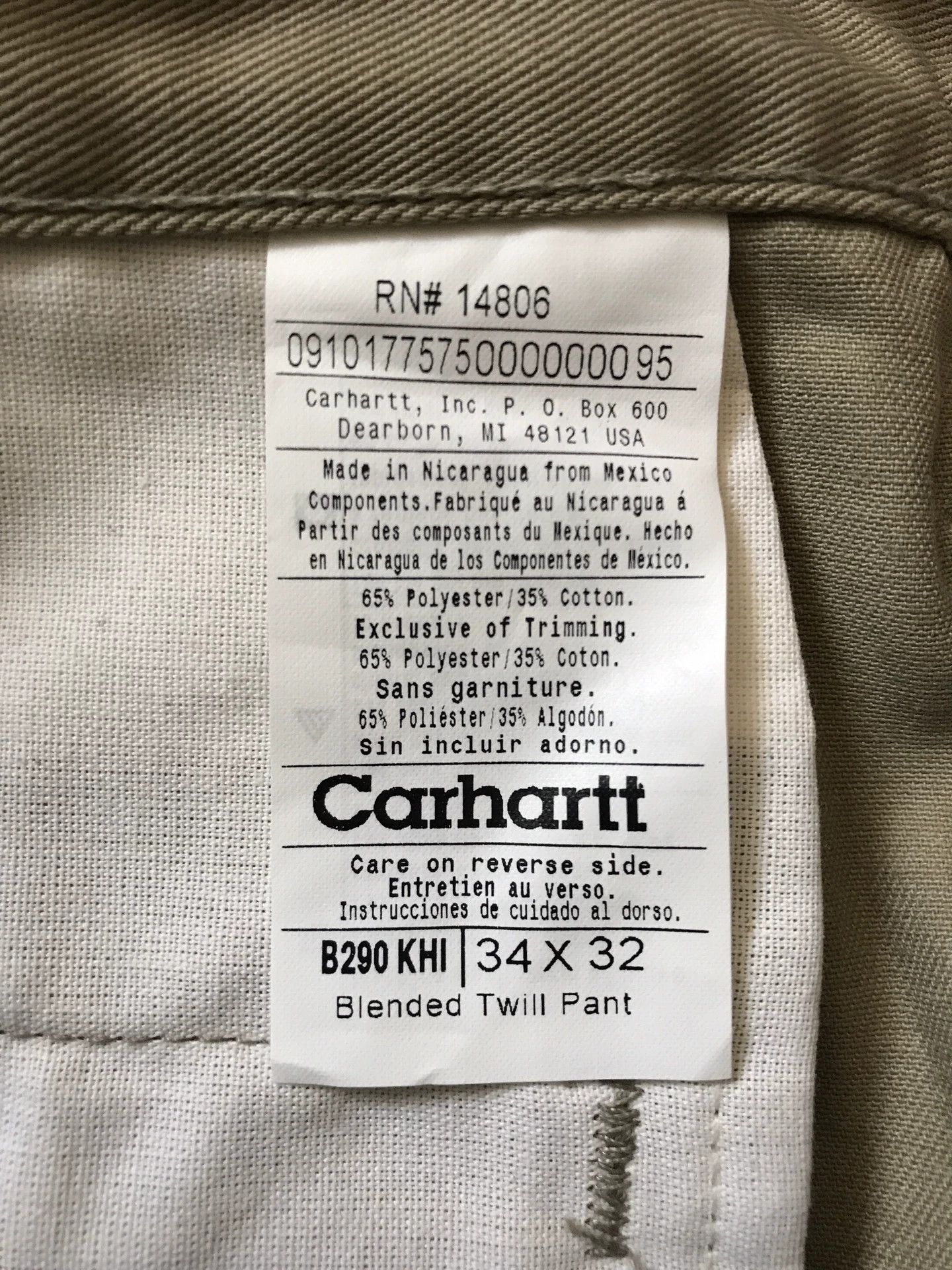 Carhartt Carhartt B290 W34L32 Cargo Pants Size US 34 / EU 50 - 9 Thumbnail