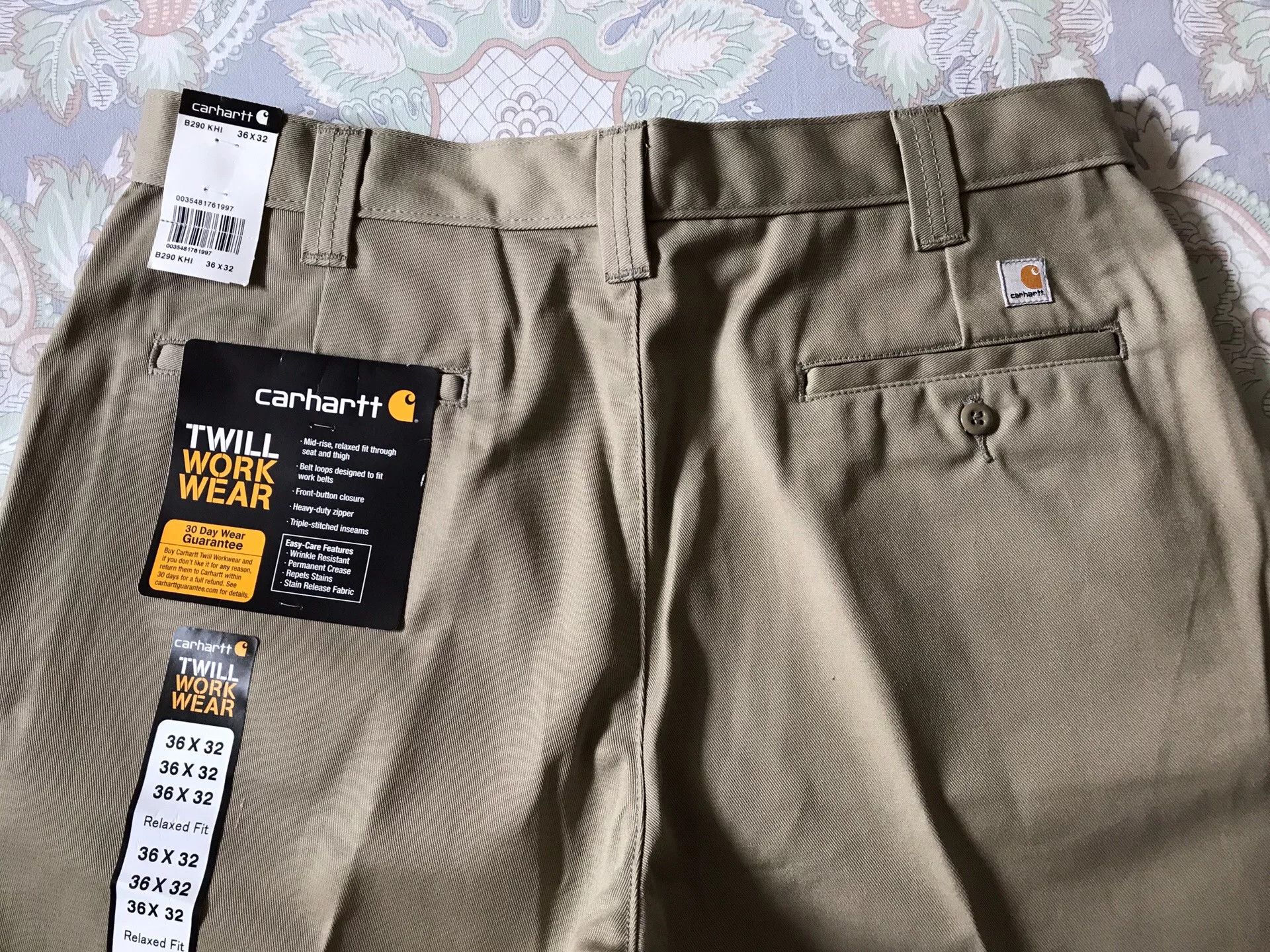 Carhartt Carhartt B290 Khaki W36L32 Work Pants Size US 36 / EU 52 - 5 Thumbnail